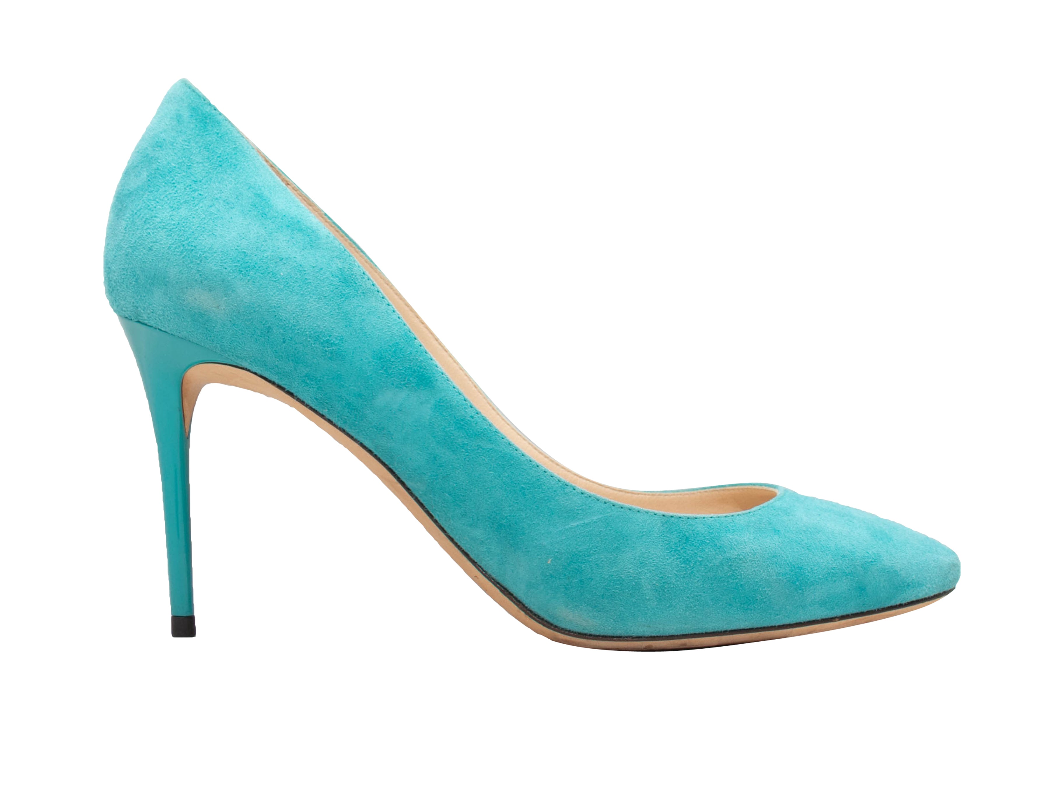 Turquoise Esme Suede Pumps Size 6.5