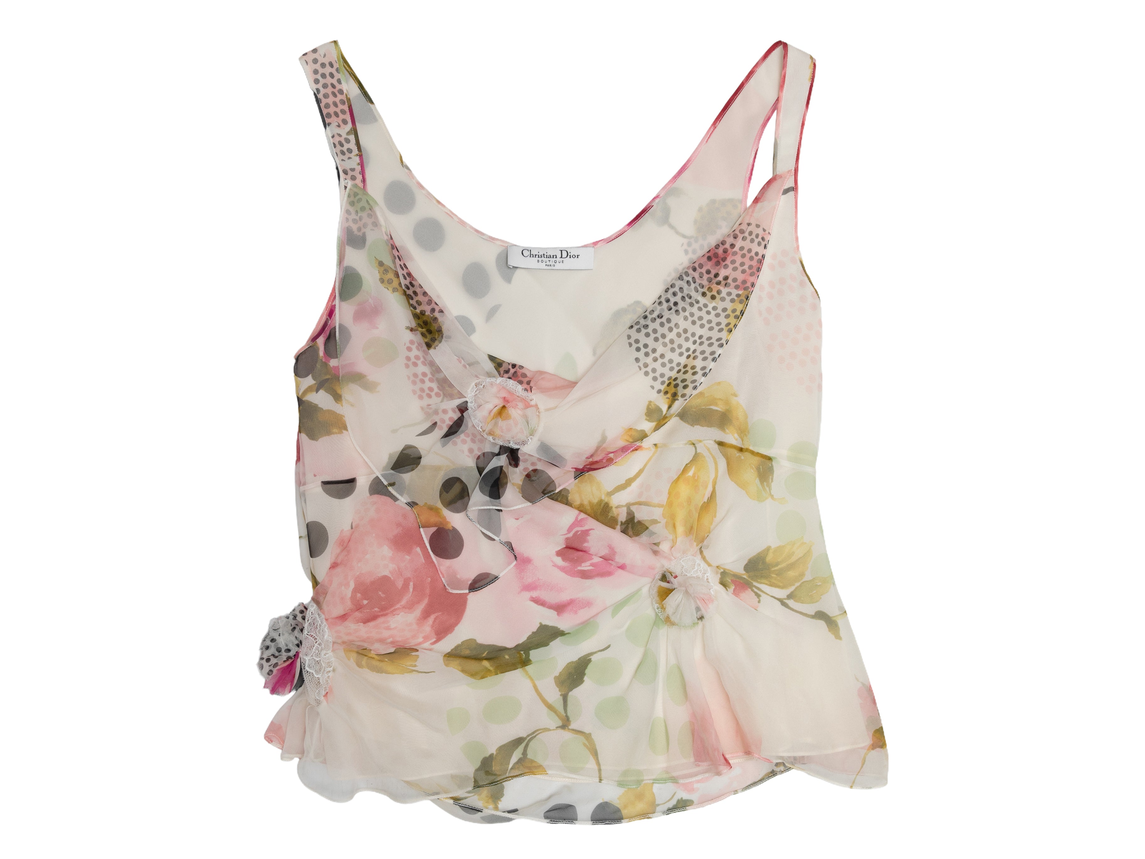 Multicolor Floral Print Sleeveless Top Size US M/L