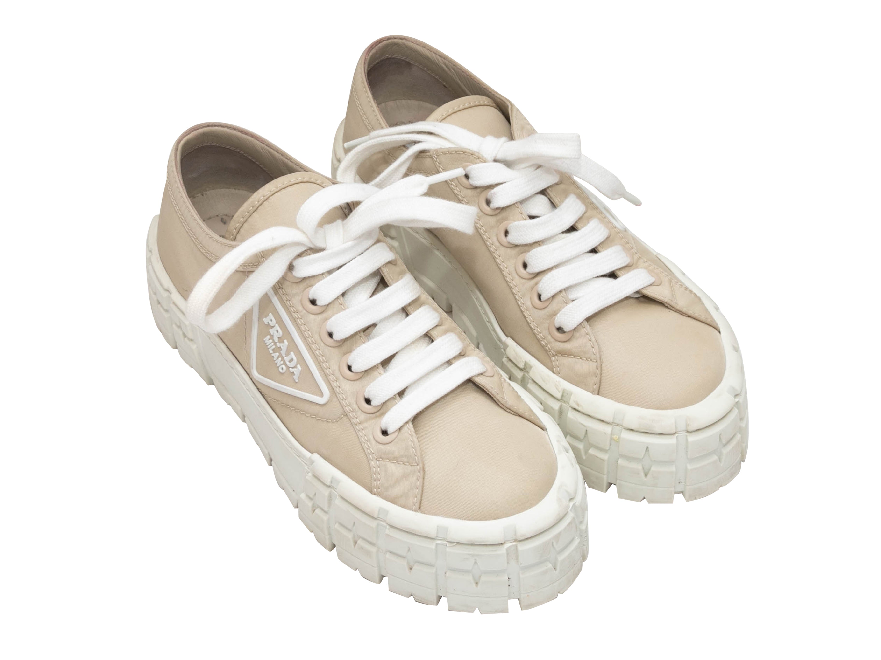 Double Wheel Re-Nylon Platform Sneakers Size 38