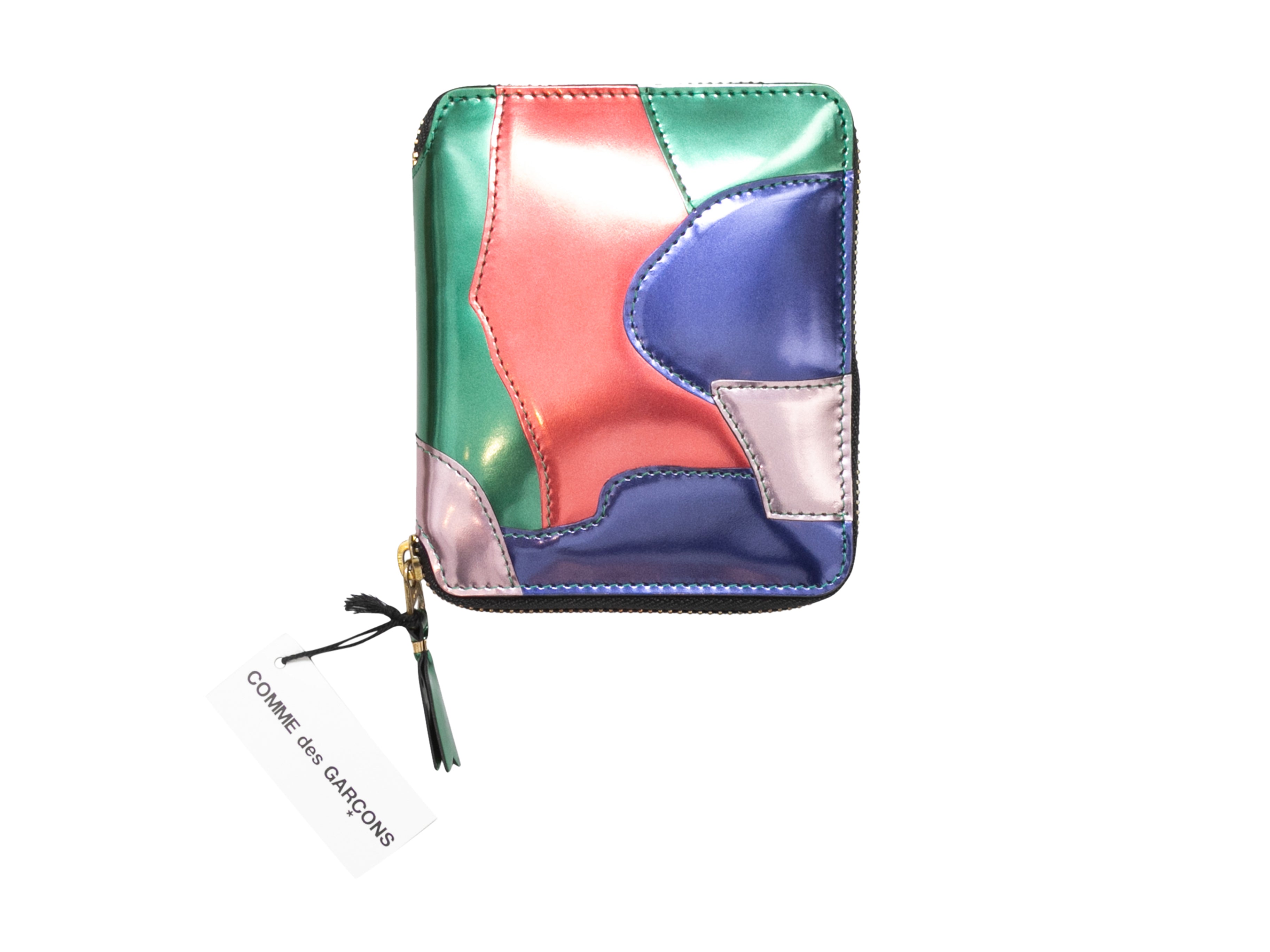 Multicolor Patchwork Leather Zip Wallet