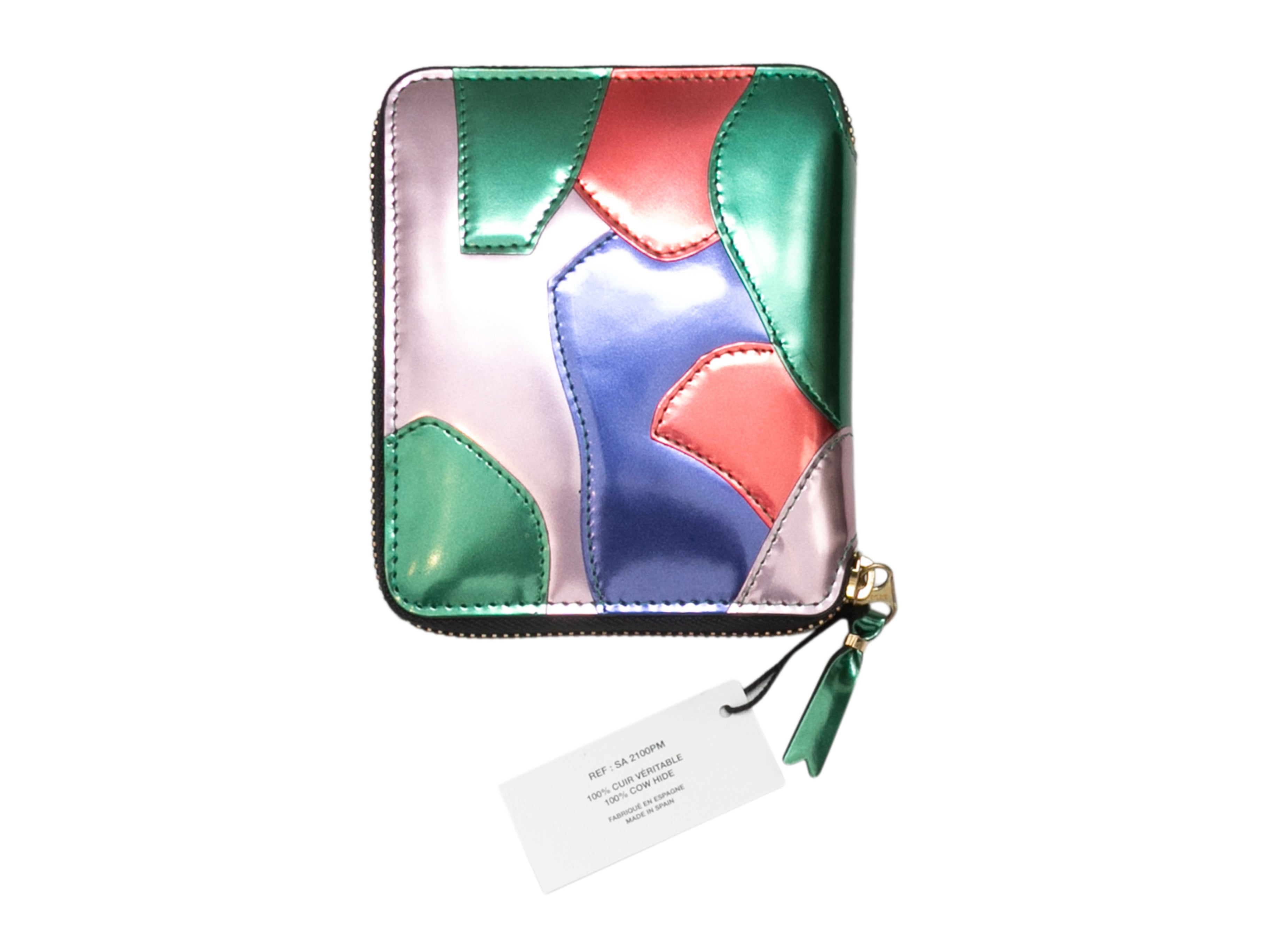 Multicolor Patchwork Leather Zip Wallet