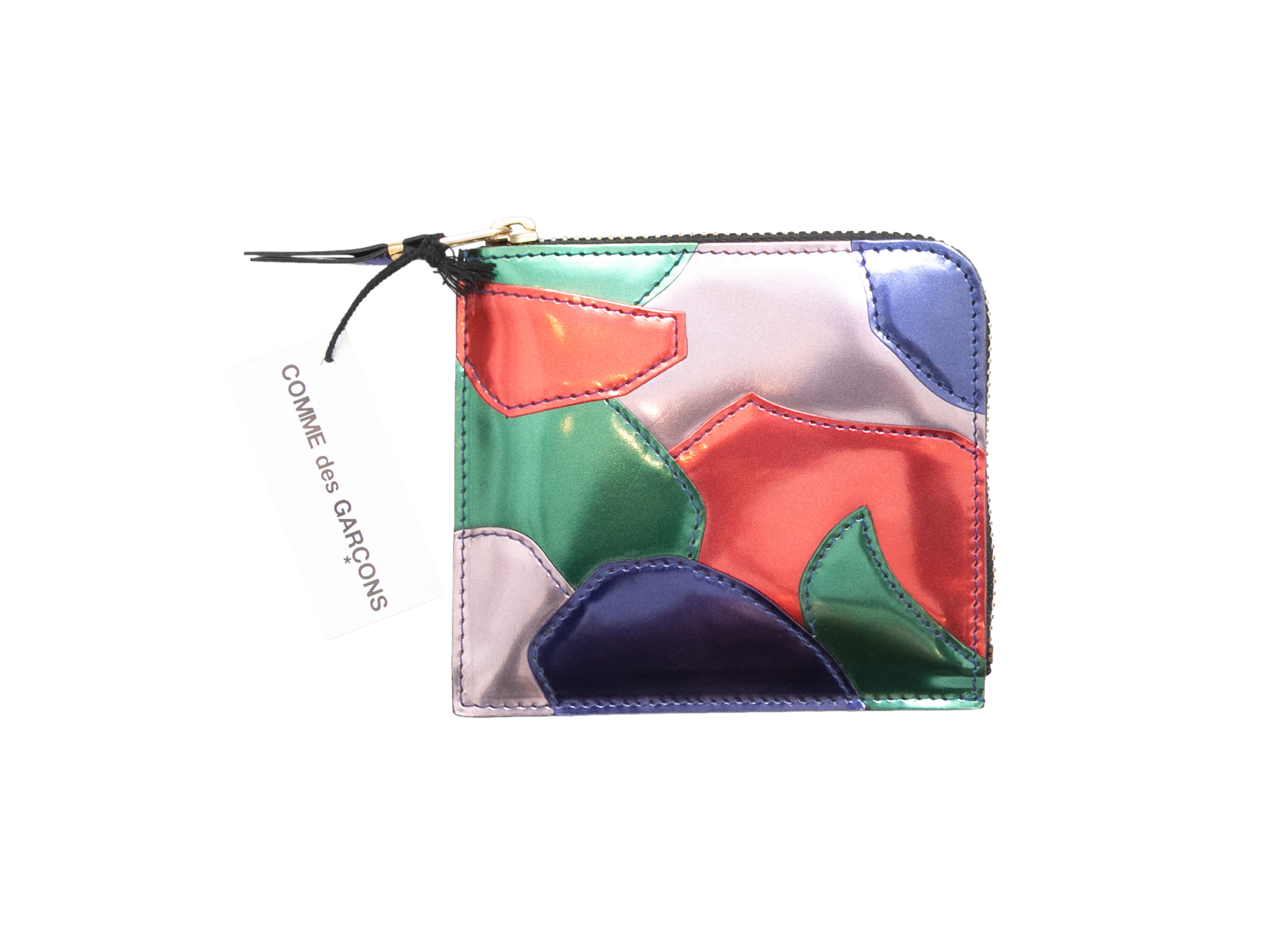 Multicolor Patent Patchwork Wallet