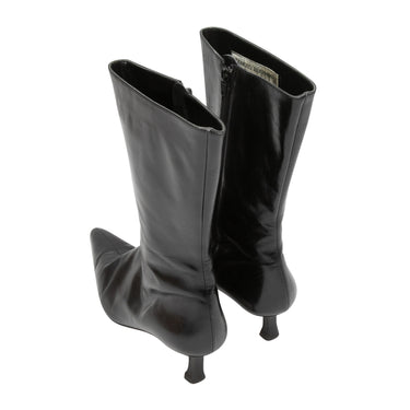Black & Gold Chanel Glitter Cap-Toe Ankle Boots Size 37 – Designer Revival