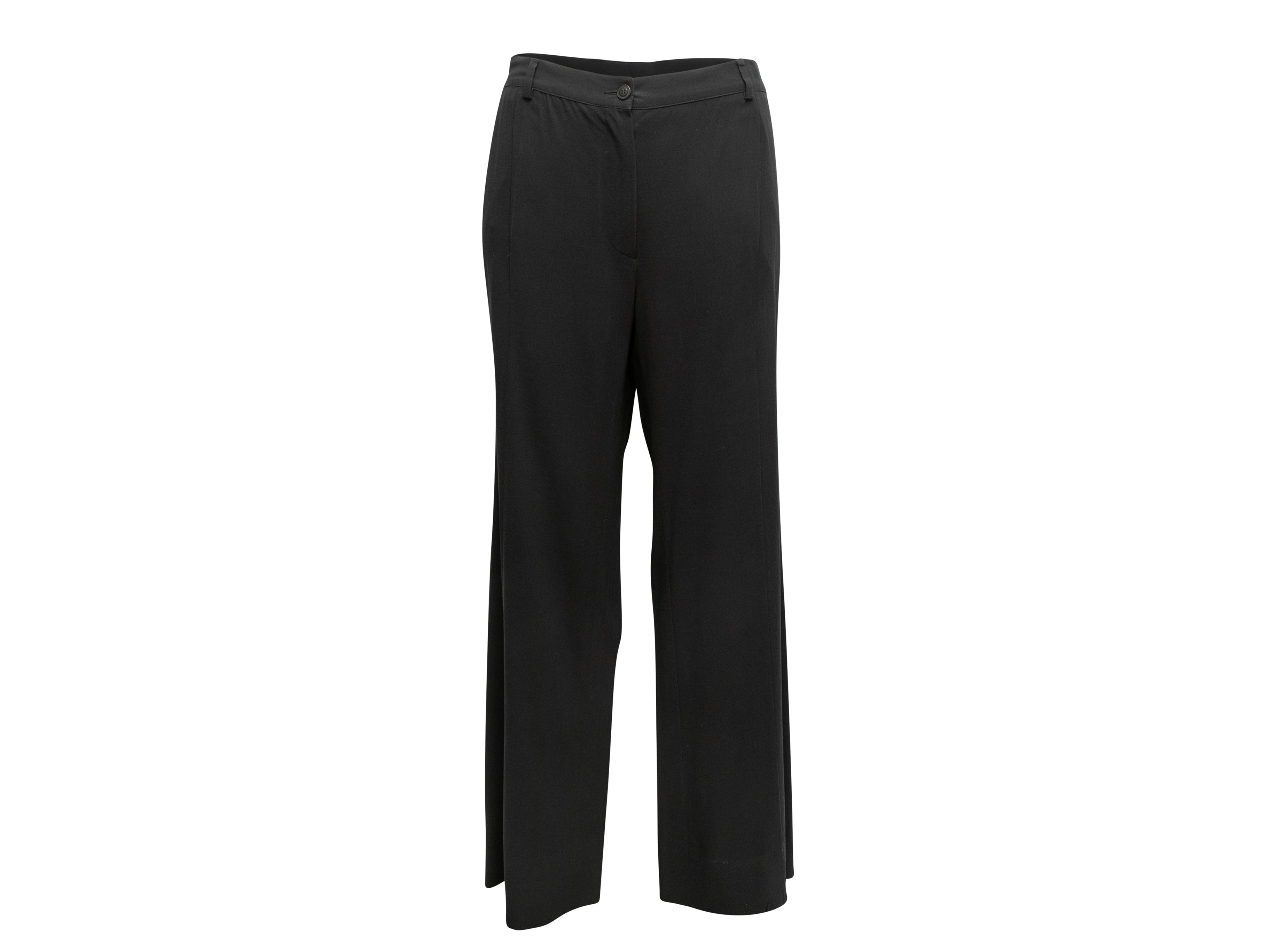 Black Spring/Summer 2003 Wool Trousers Size FR 48