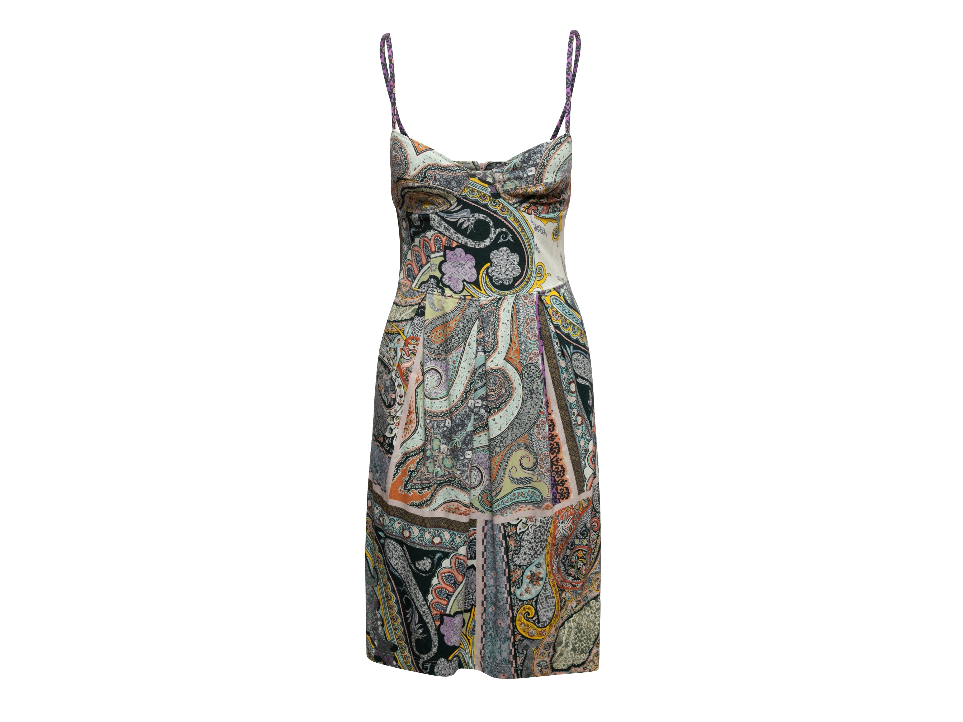 Multicolor Paisley Print Sleeveless Dress Size IT 42