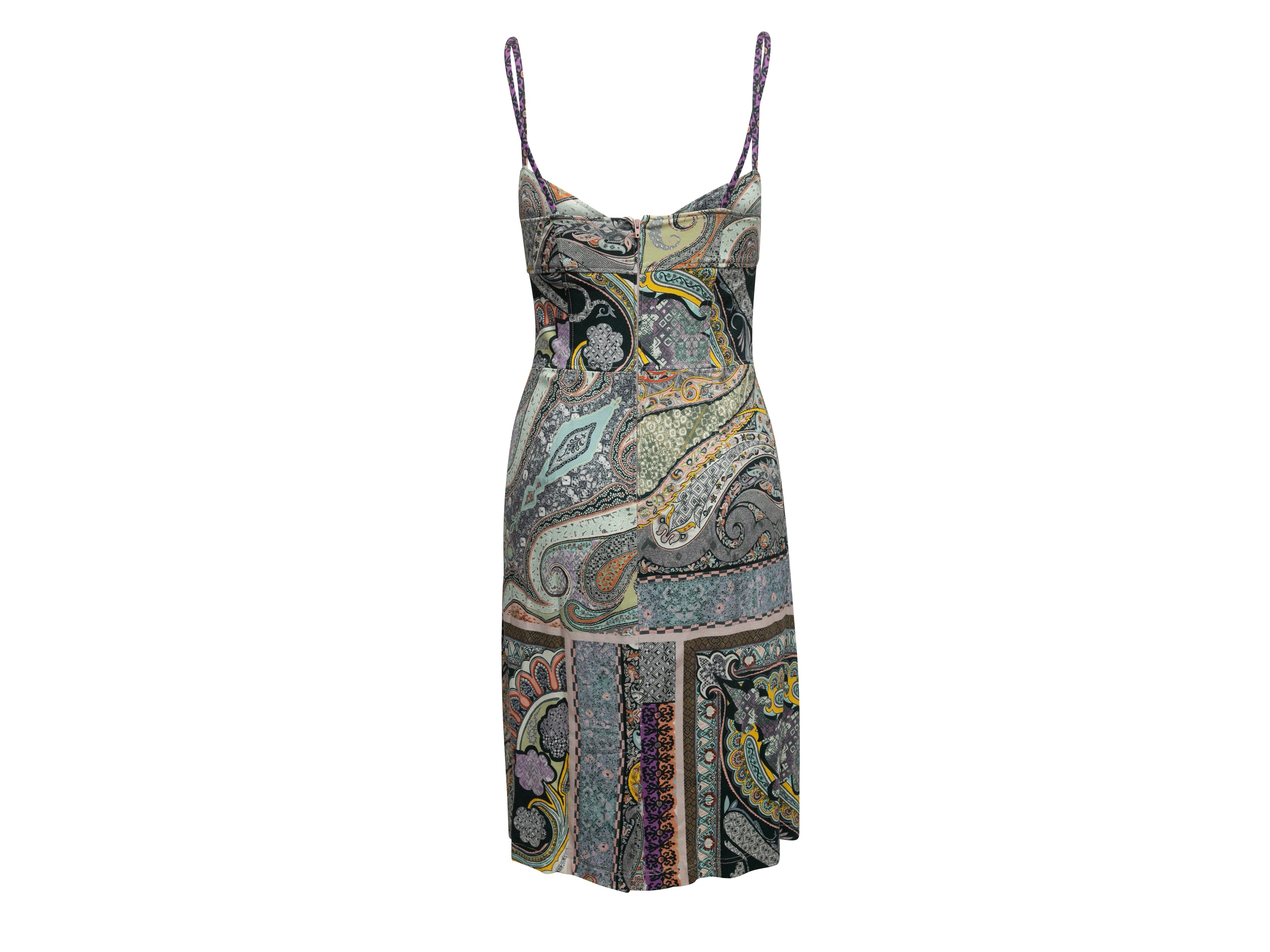 Multicolor Paisley Print Sleeveless Dress Size IT 42