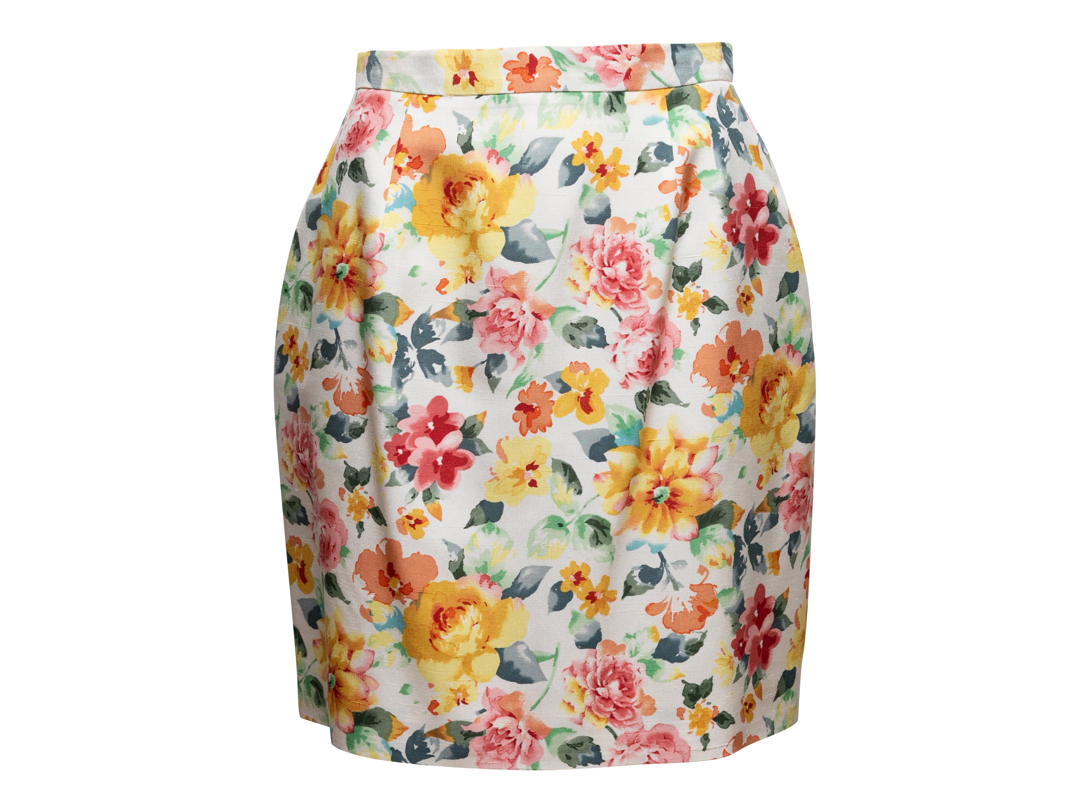 Multicolor Floral Print Skirt Size US 8
