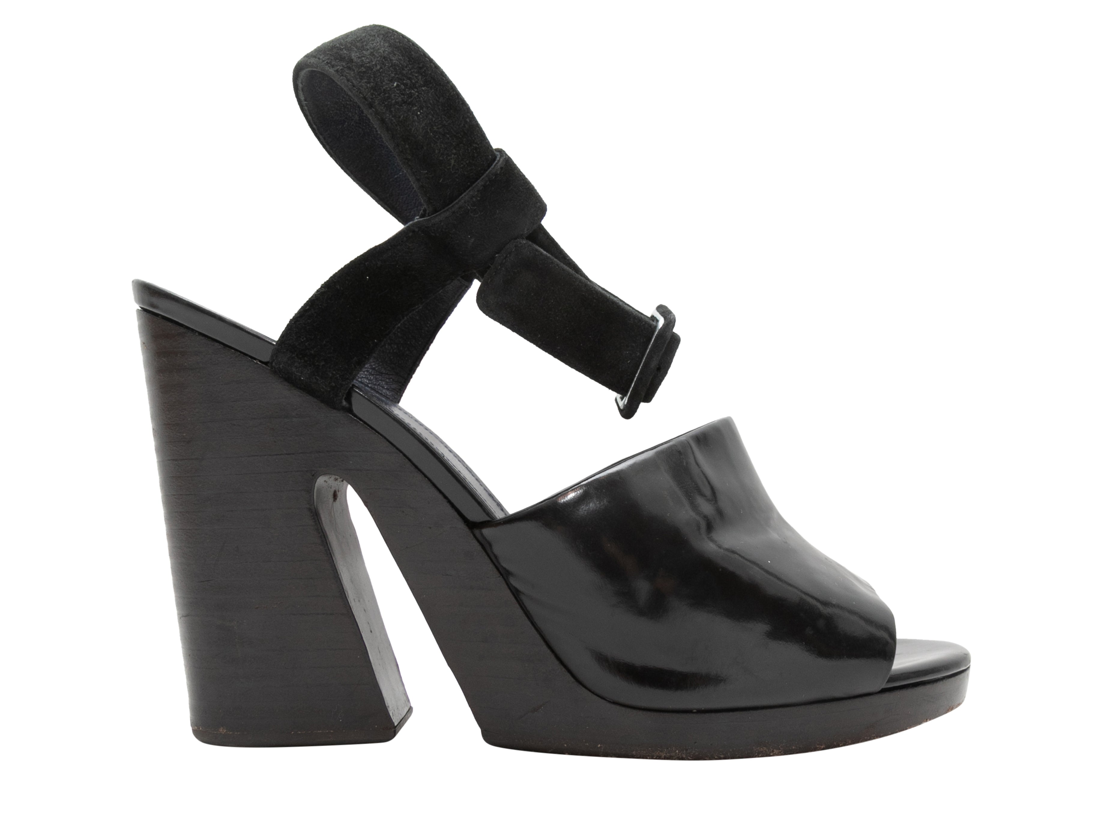 Black Platform Sandals Size 39.5