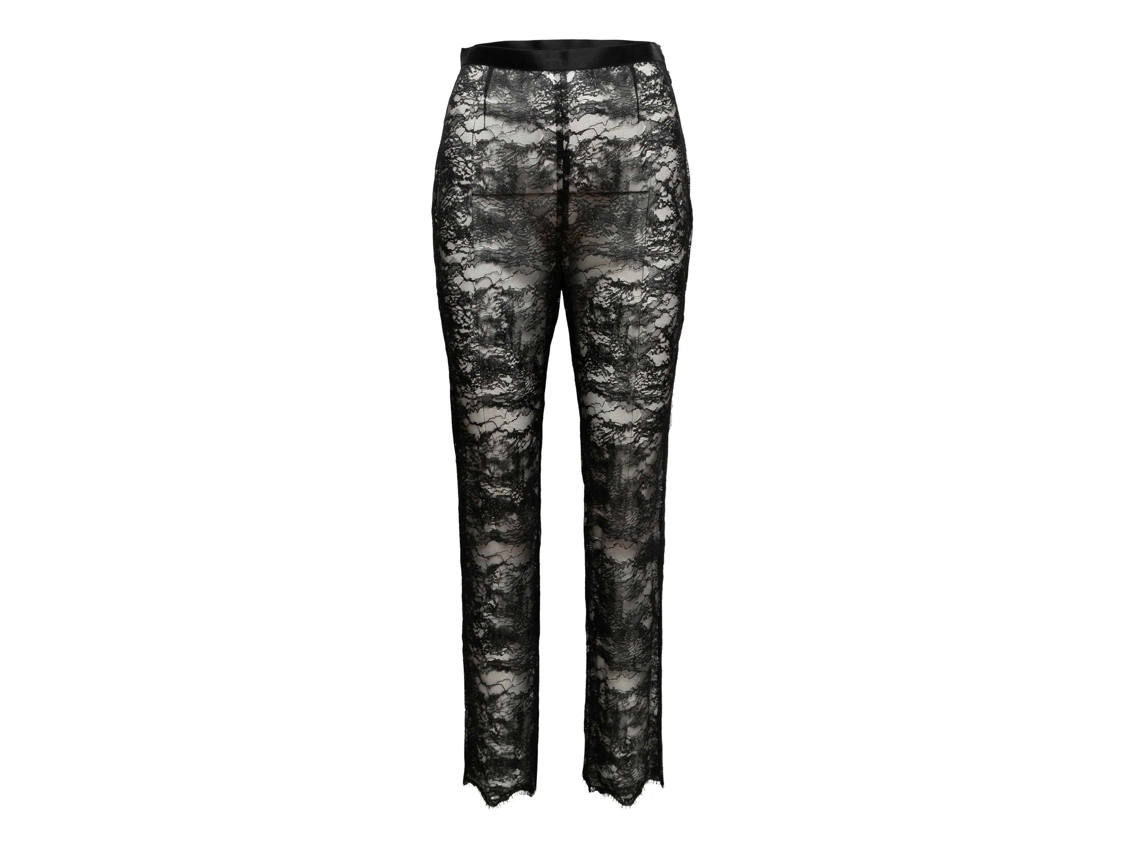 Black Sheer Pants Size FR 38