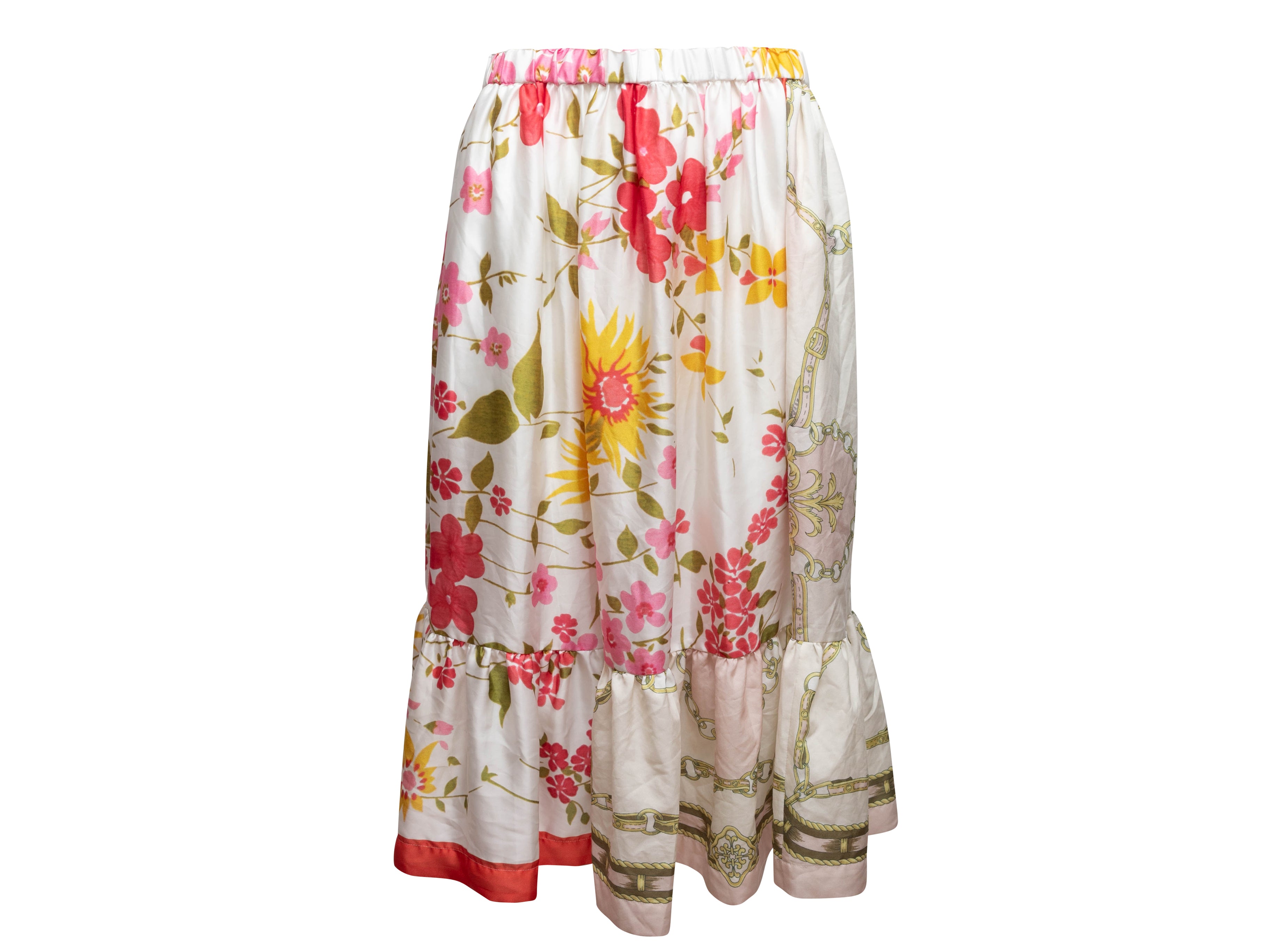 Multicolor Floral Print Skirt Size US M