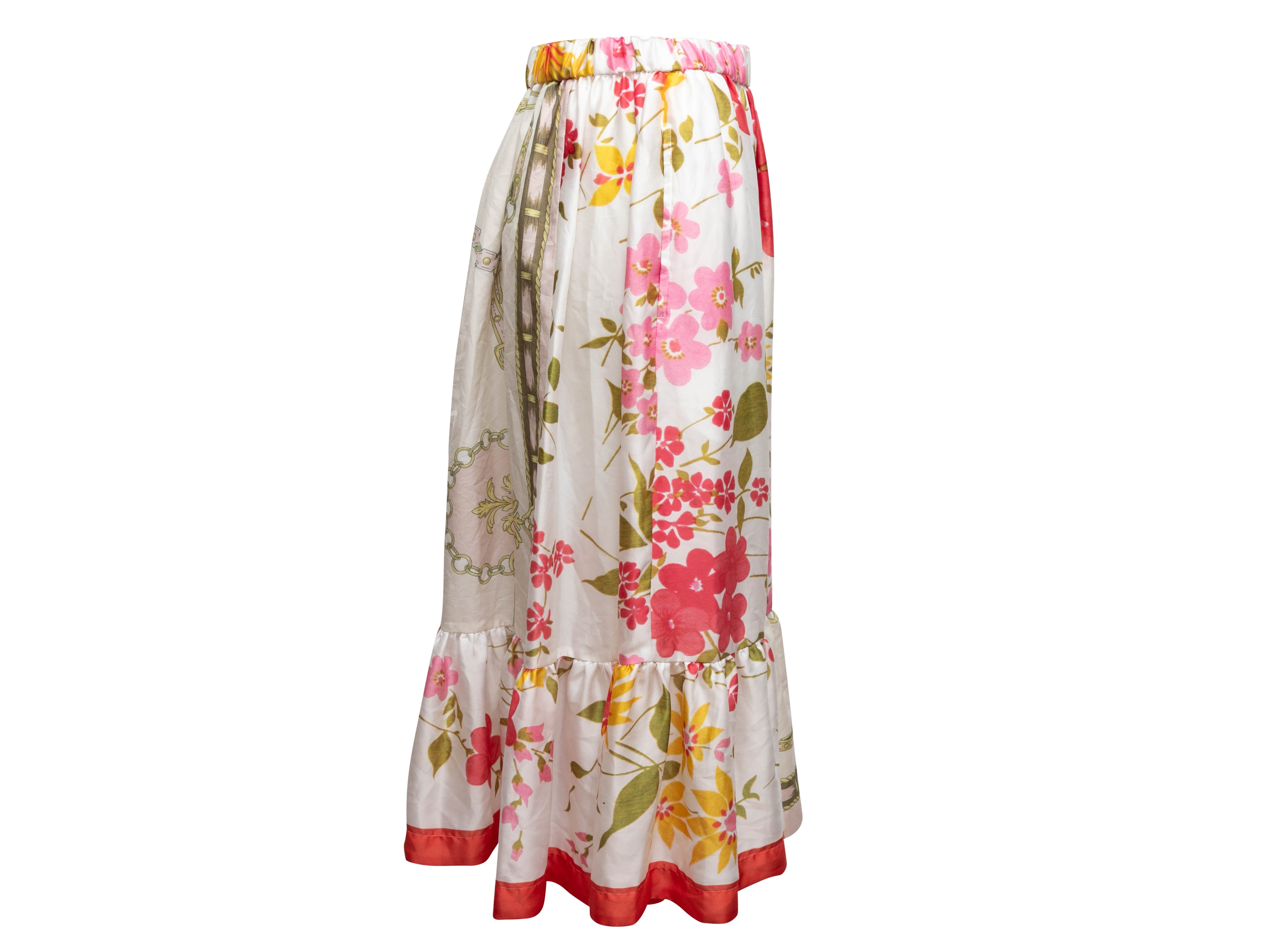 Multicolor Floral Print Skirt Size US M