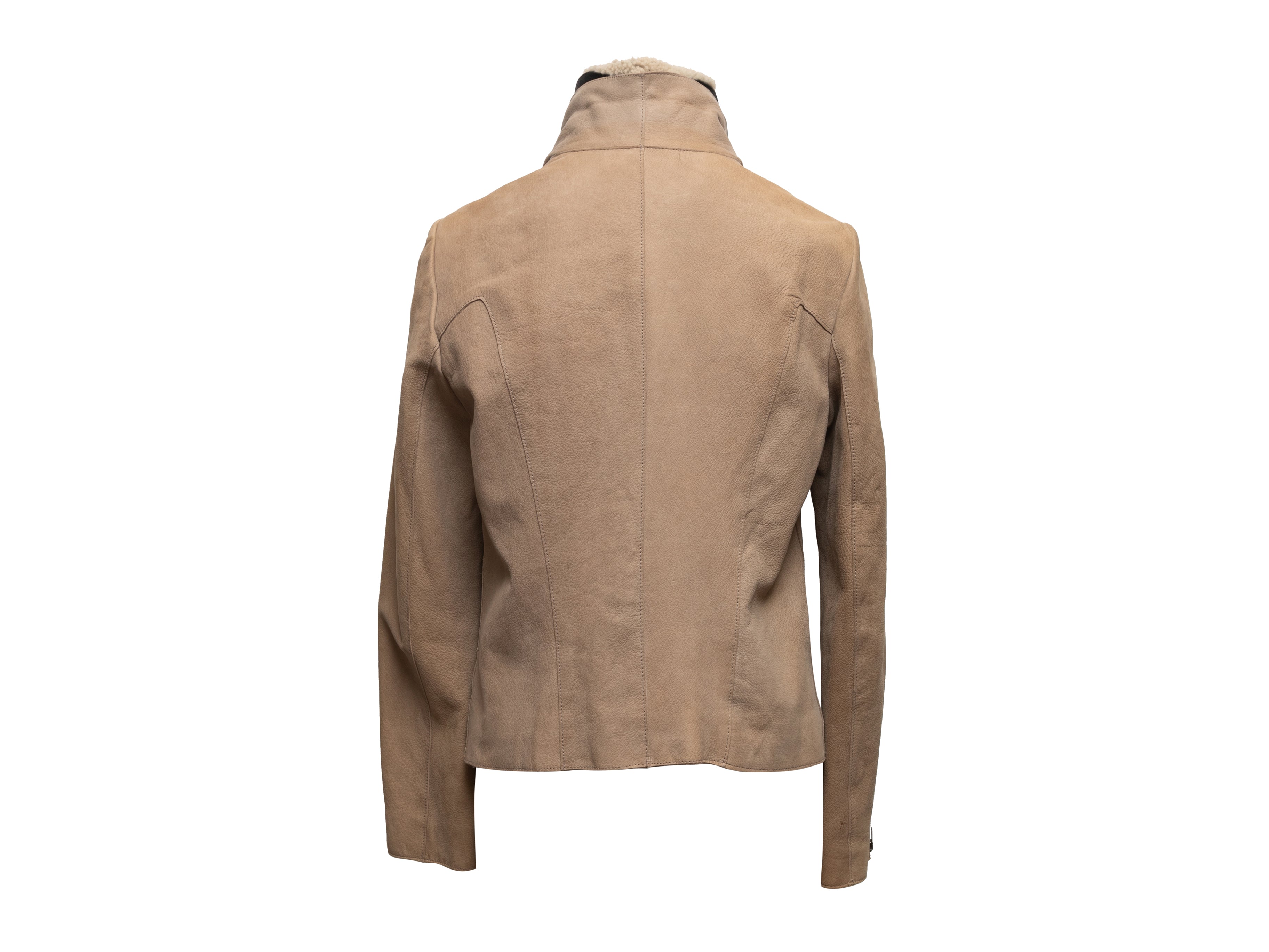 Tan Leather & Moto Jacket Size US L