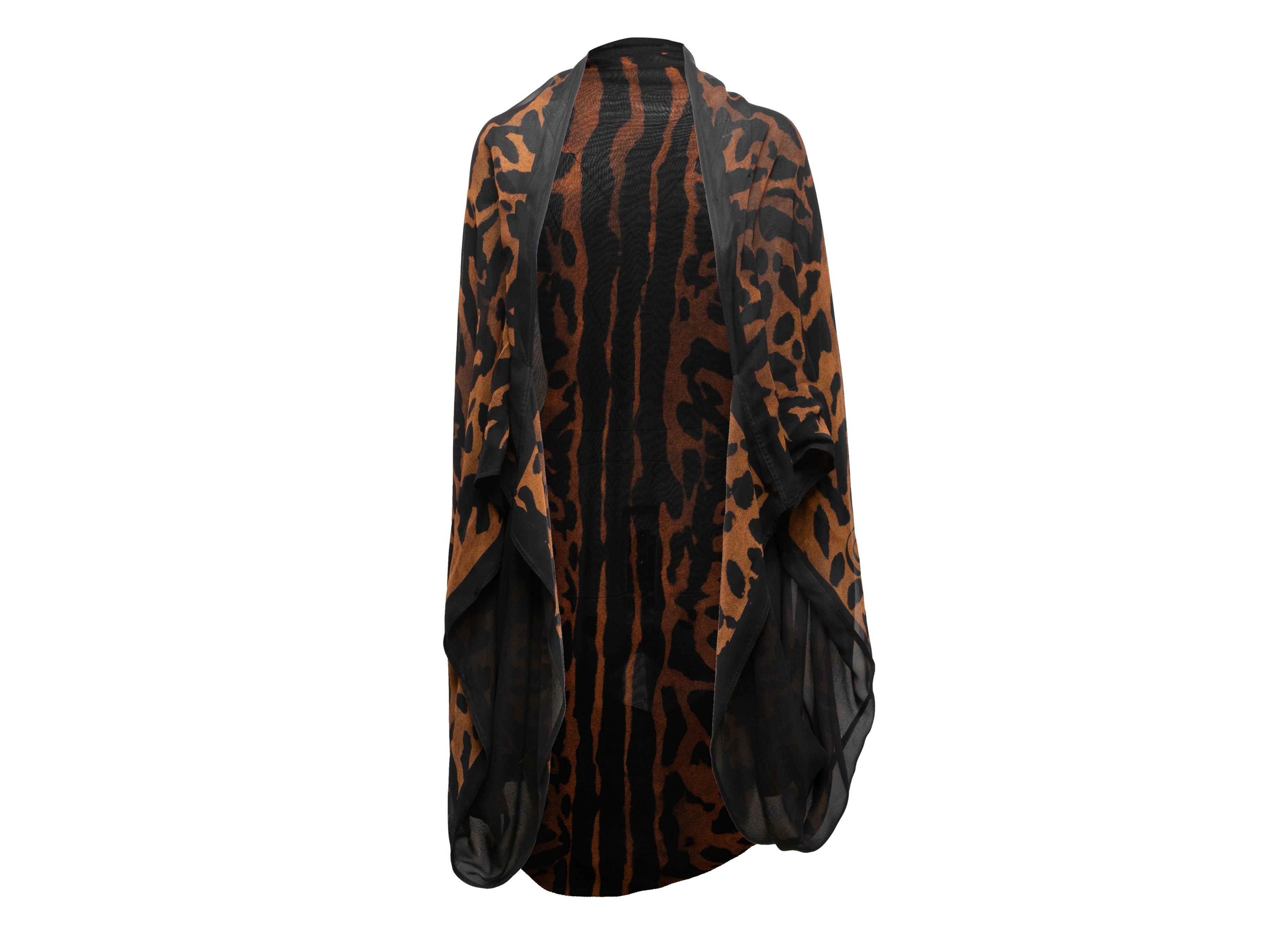 Black & Brown Leopard Print Shrug Size O/S