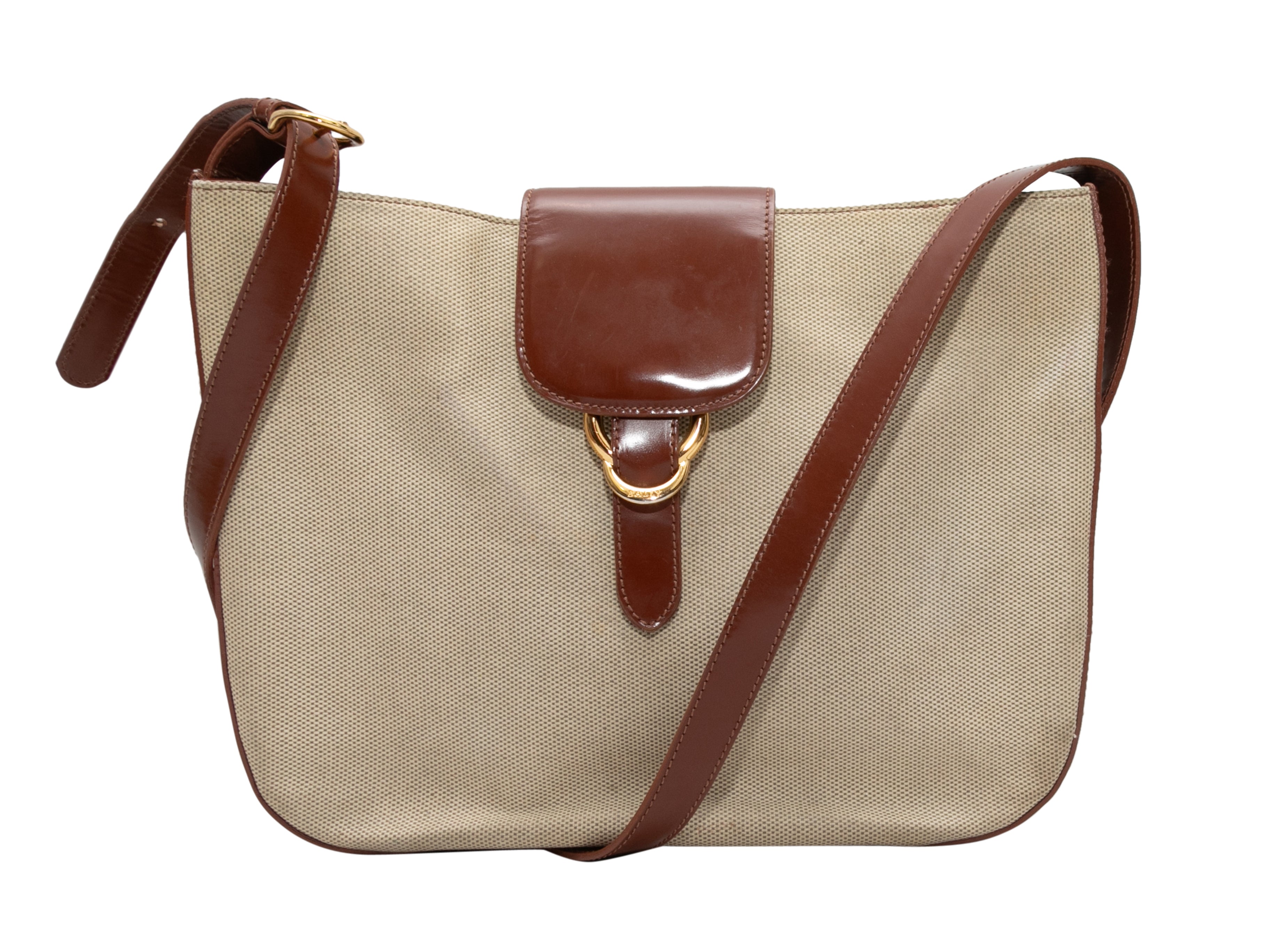 Brown Canvas Shoulder Bag