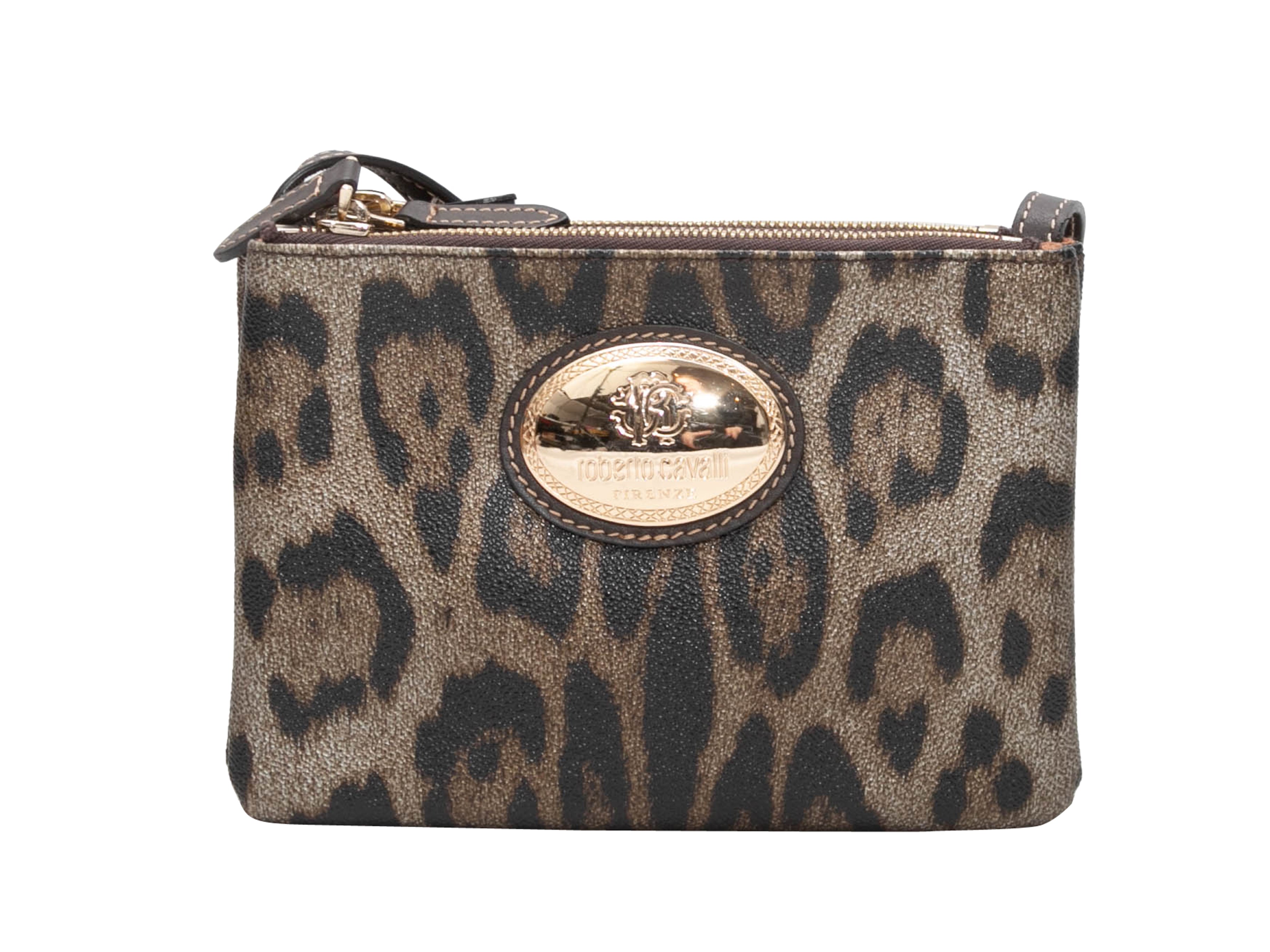 Black & Brown Leopard Print Crossbody Bag