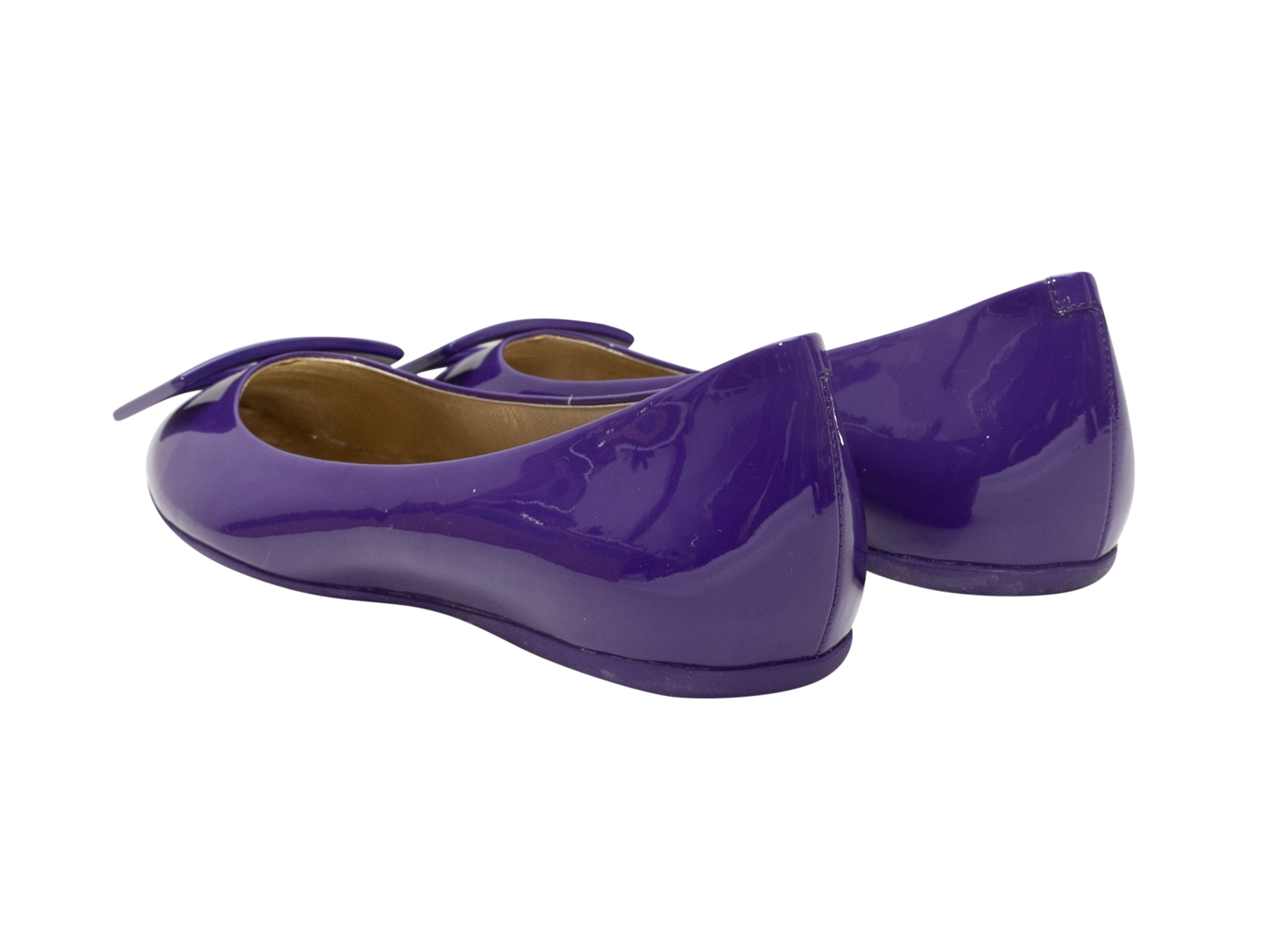 Purple Patent Gommette Flats Size 39