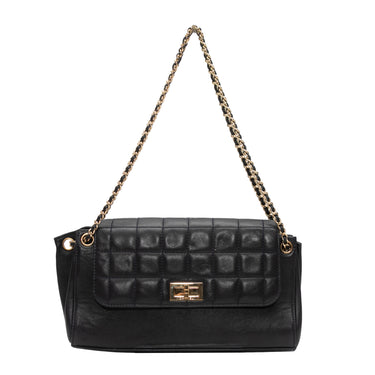 CHANEL Mademoiselle Lock Accordion Flap Caviar Medium Bag