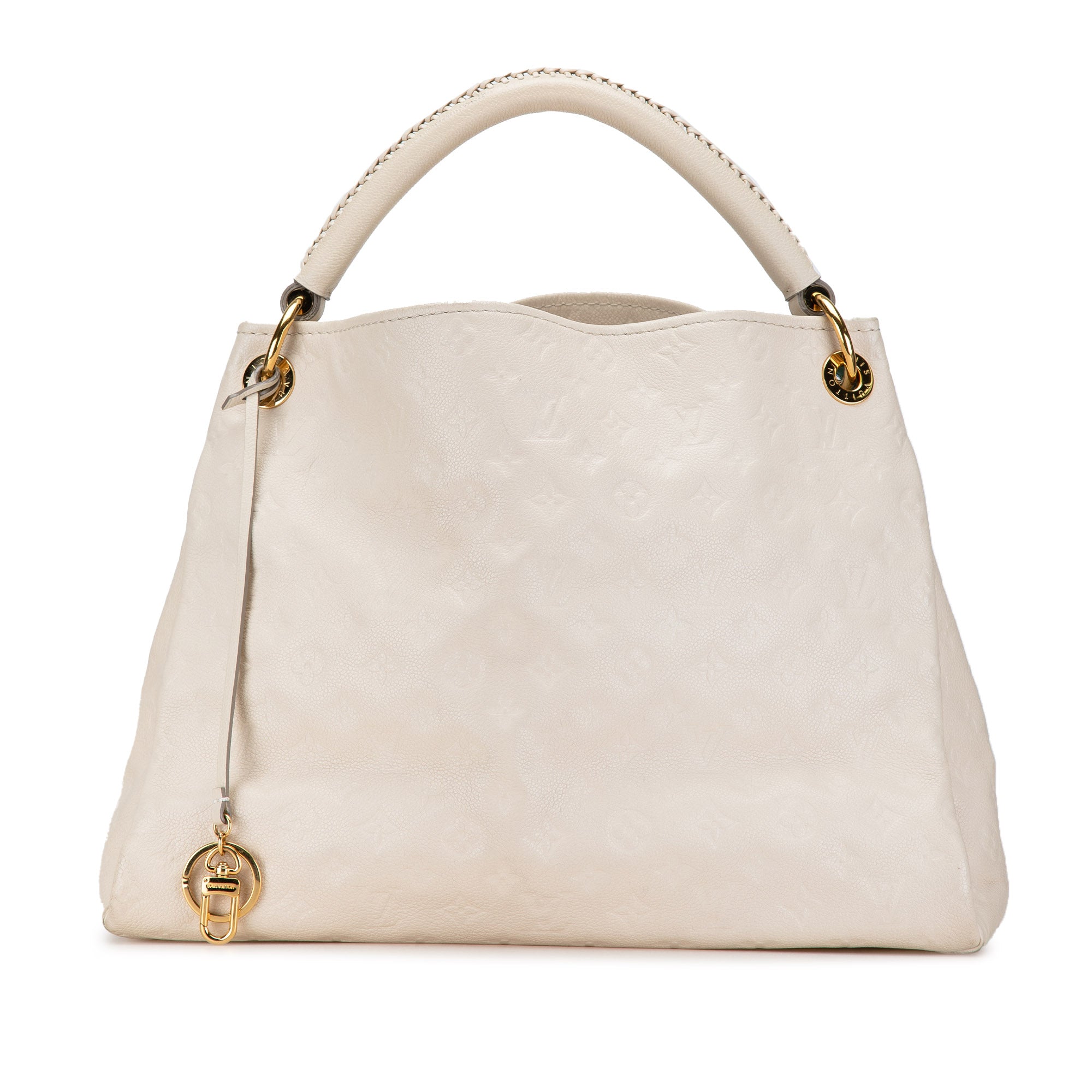 Image of White Louis Vuitton Monogram Empreinte Artsy MM Hobo Bag