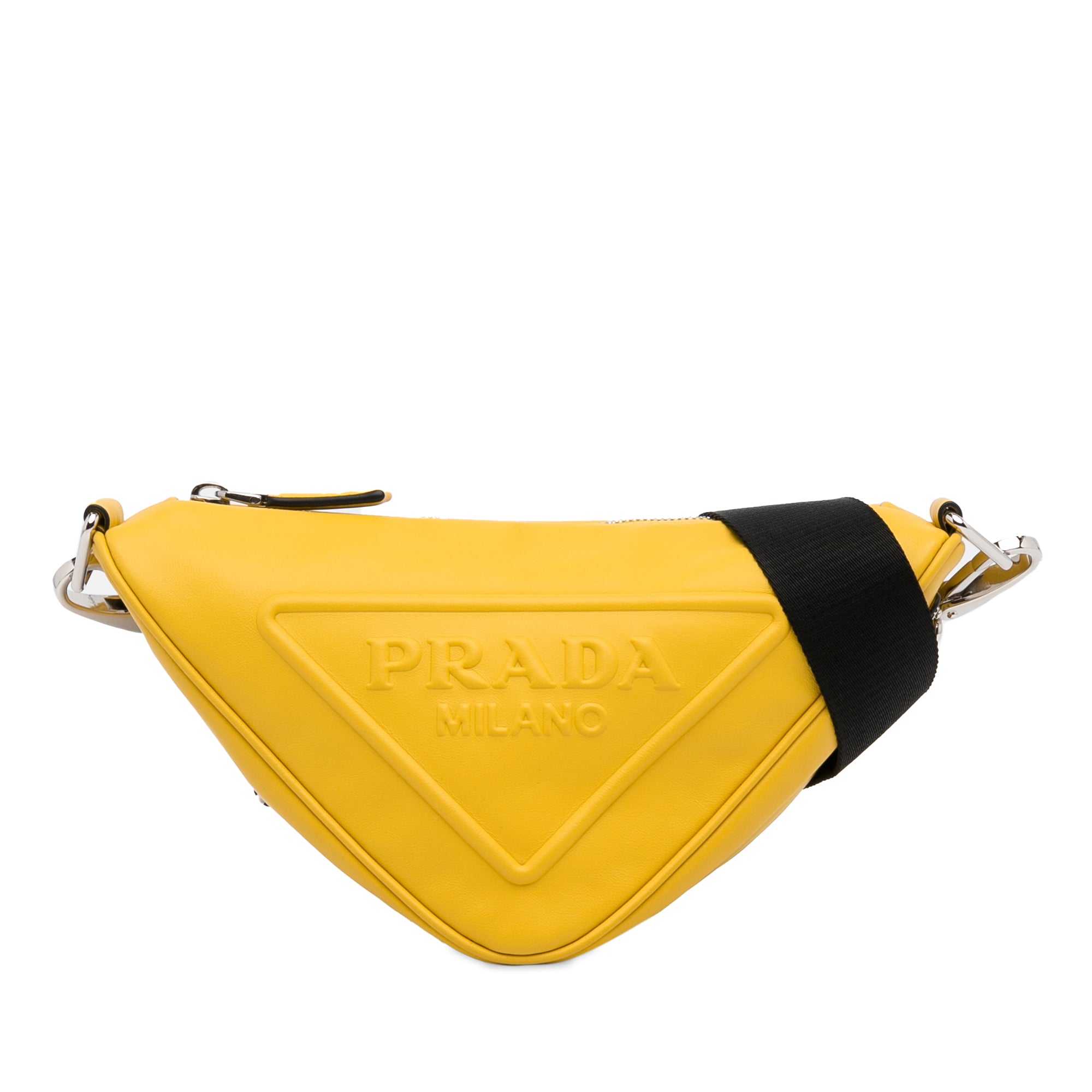 image of Yellow Prada Grace Lux Triangle Crossbody