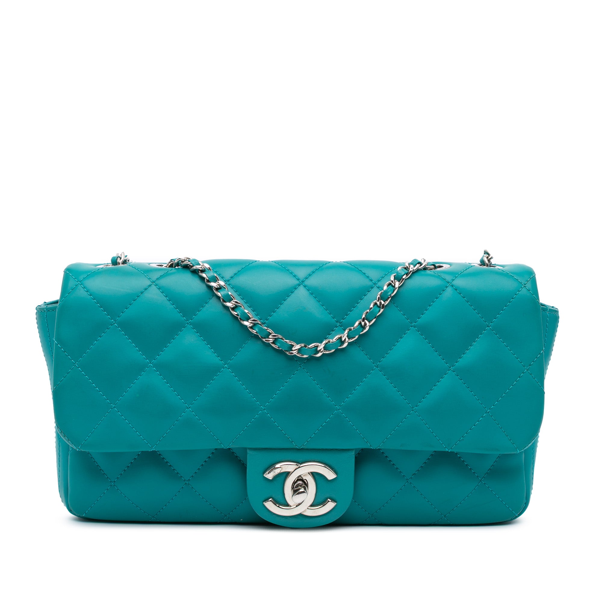 image of Green Chanel Paris-Seoul Medium Lambskin Coco Rain Flap Shoulder Bag