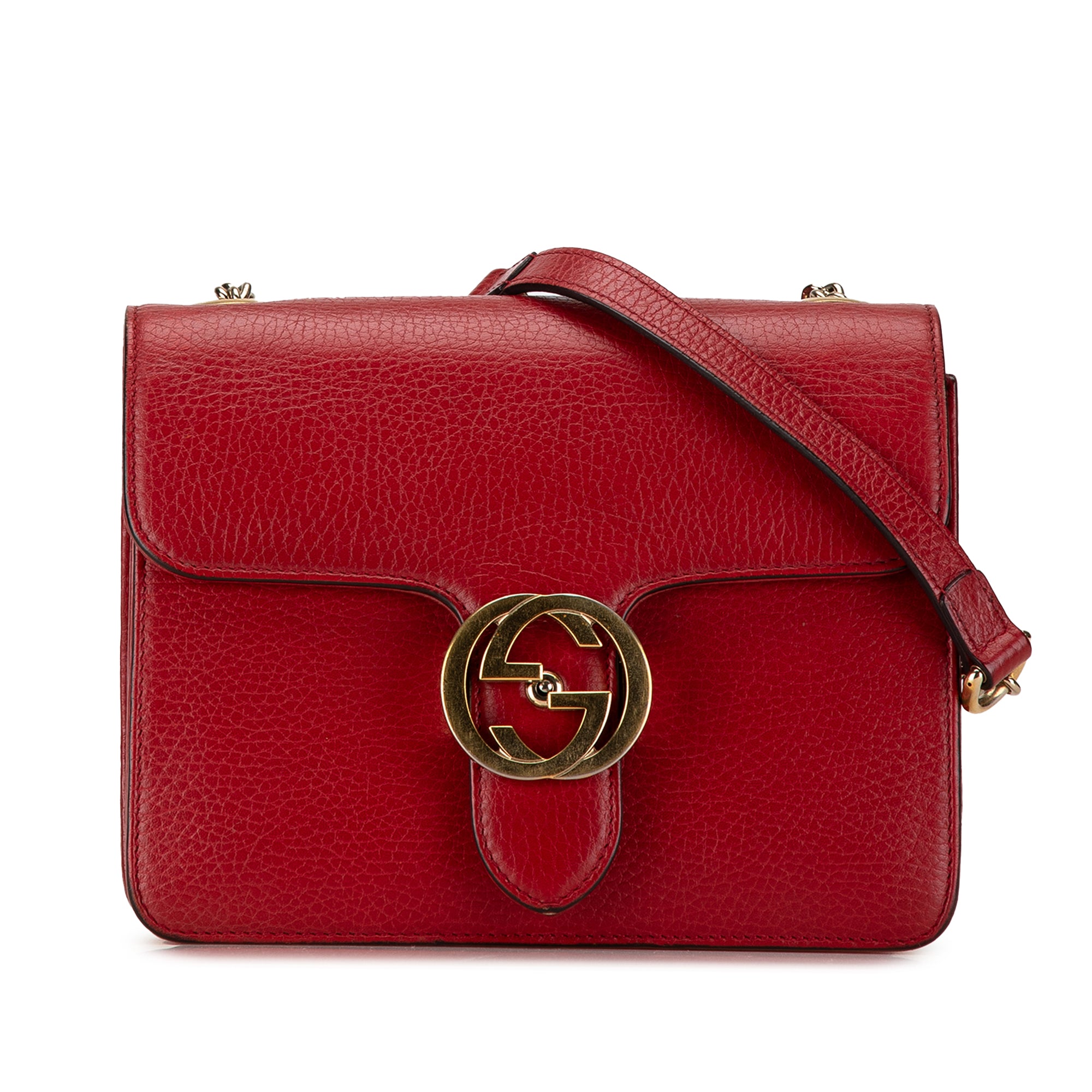 Image of Red Gucci Small Dollar Interlocking G Crossbody