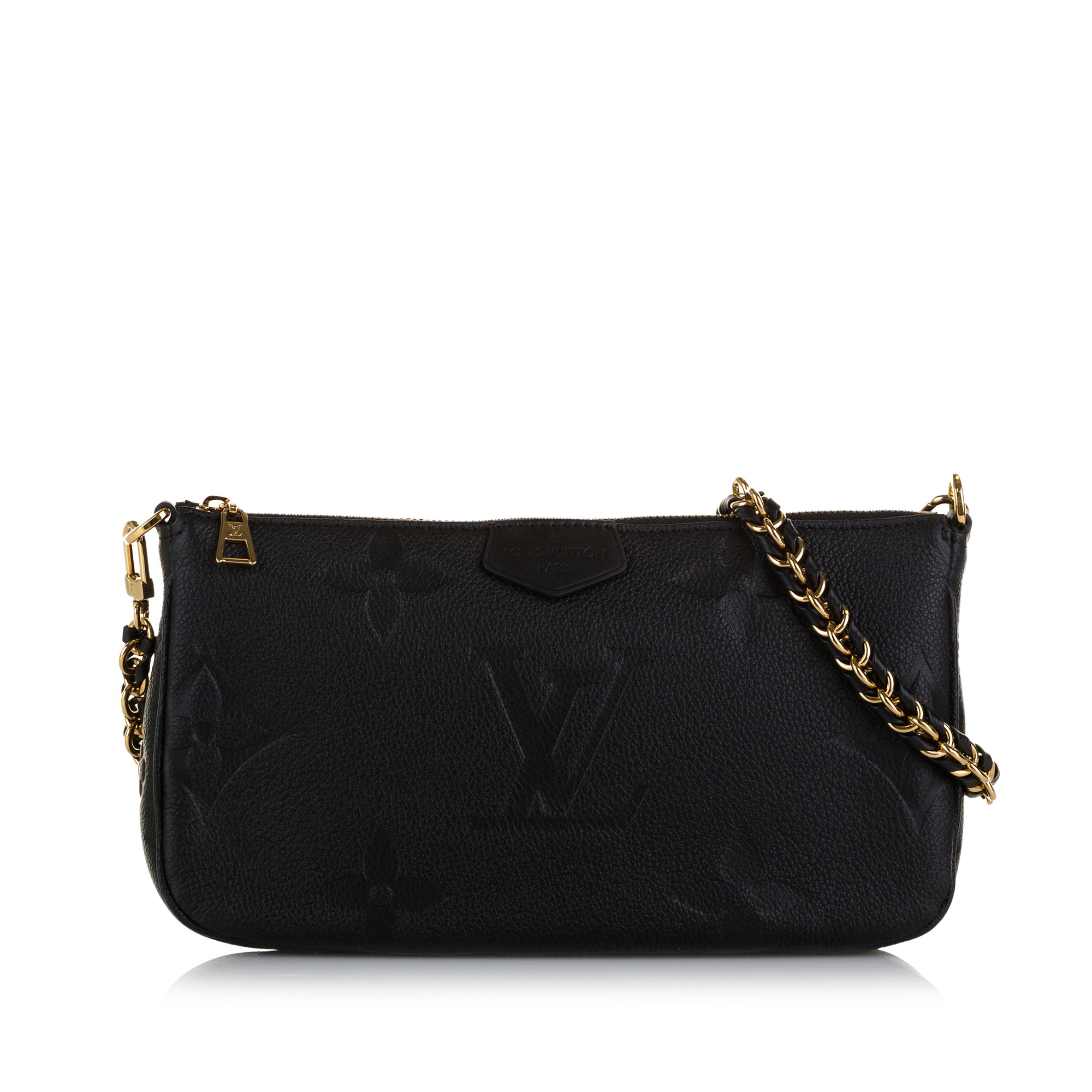 image of Black Louis Vuitton Monogram Empriente Bicolor Pochette Felicie Crossbody Bag