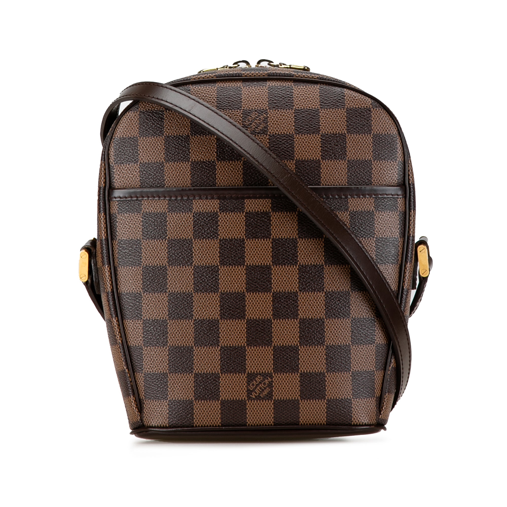 image of Brown Louis Vuitton Damier Ebene Ipanema PM Crossbody Bag