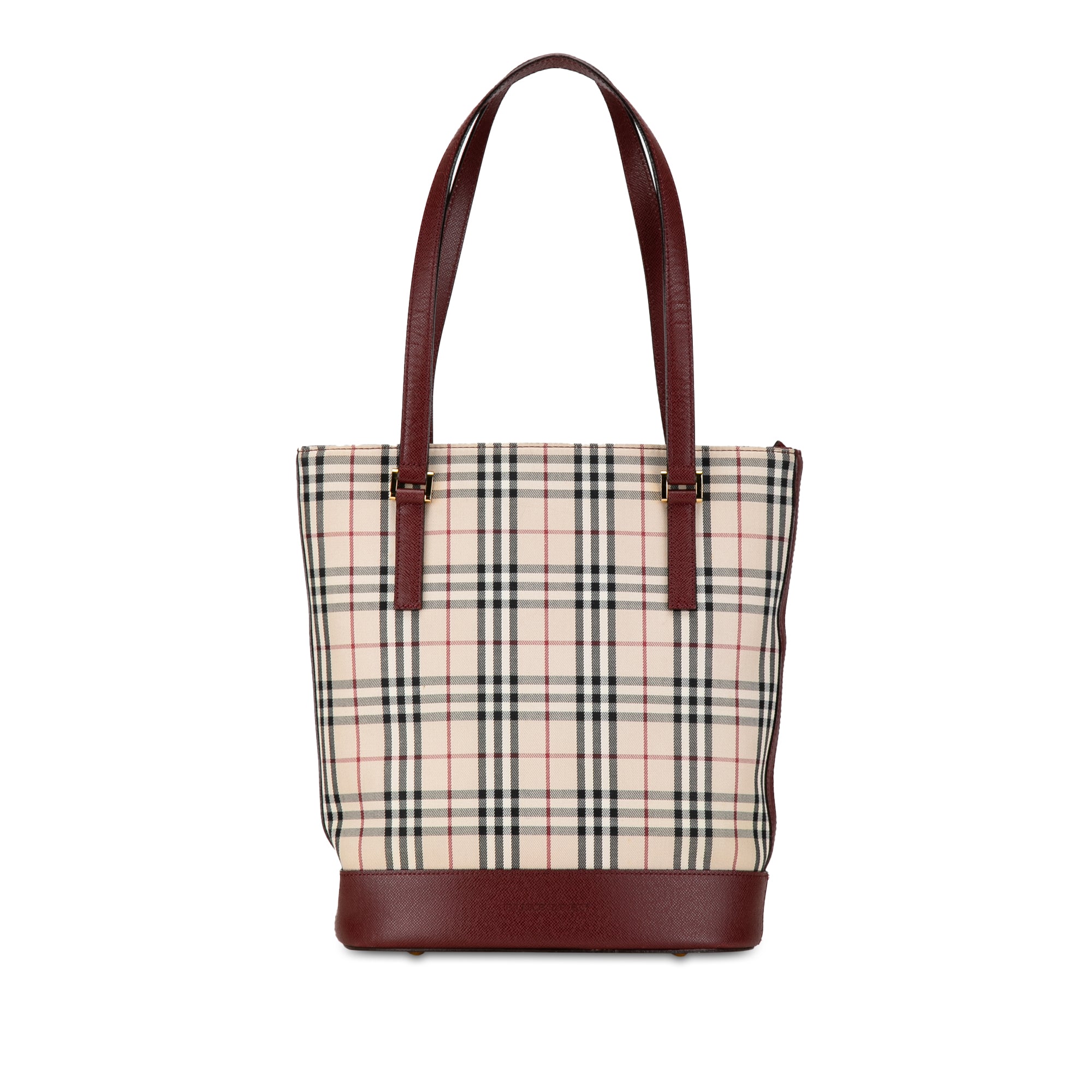 image of Brown Burberry House Check Tote Bag