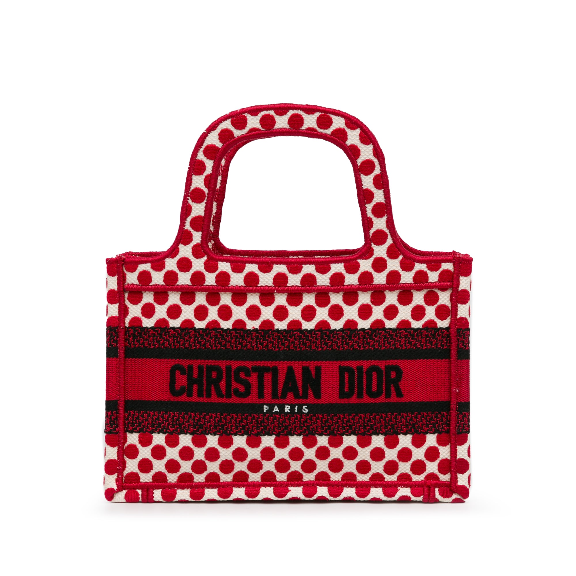 image of Red Dior Mini Dioramour Book Tote