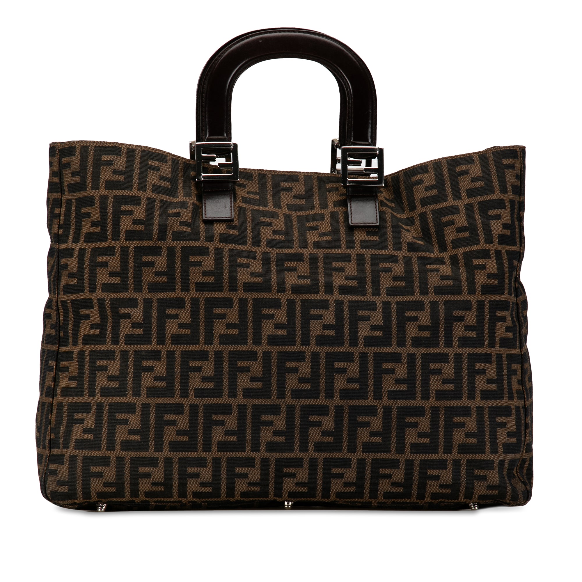 image of Brown Fendi Large Zucca Twins Tote