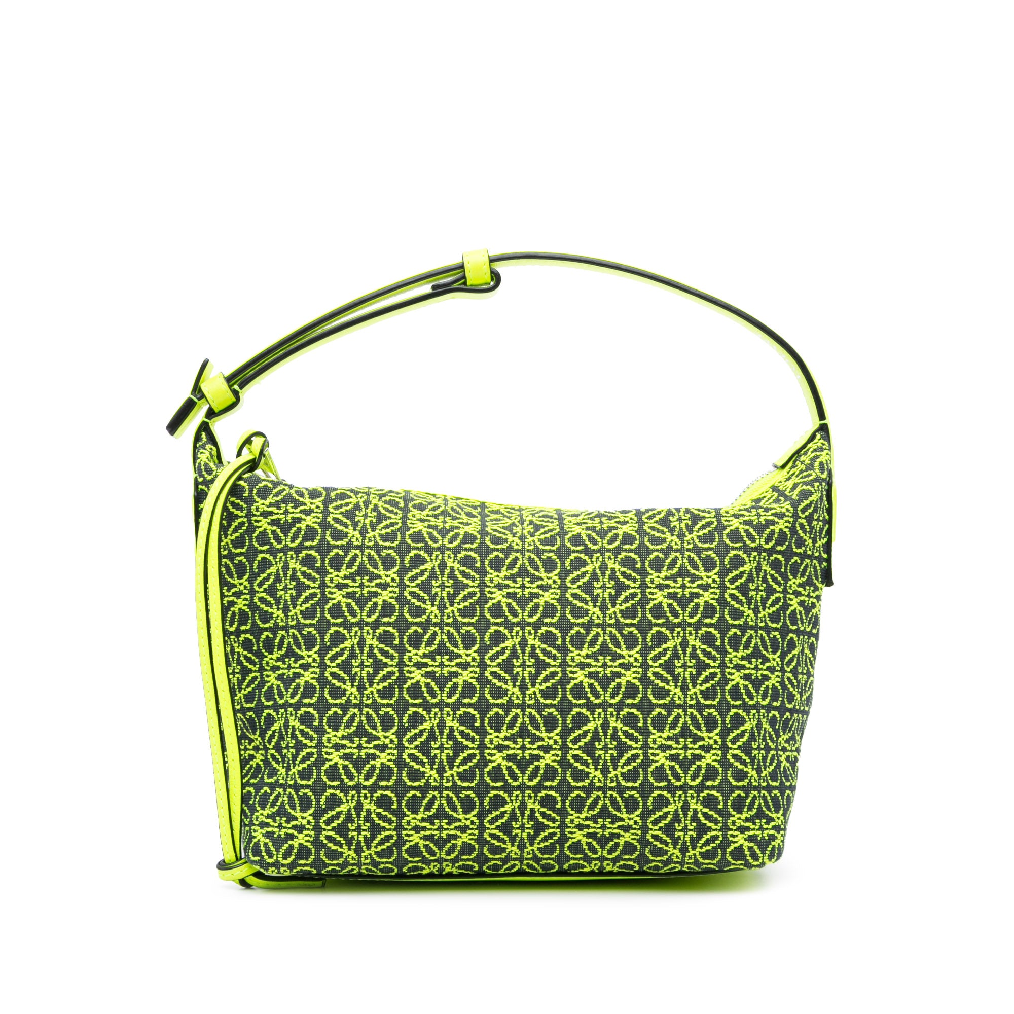 image of Green LOEWE Small Anagram Canvas Cubi Bag