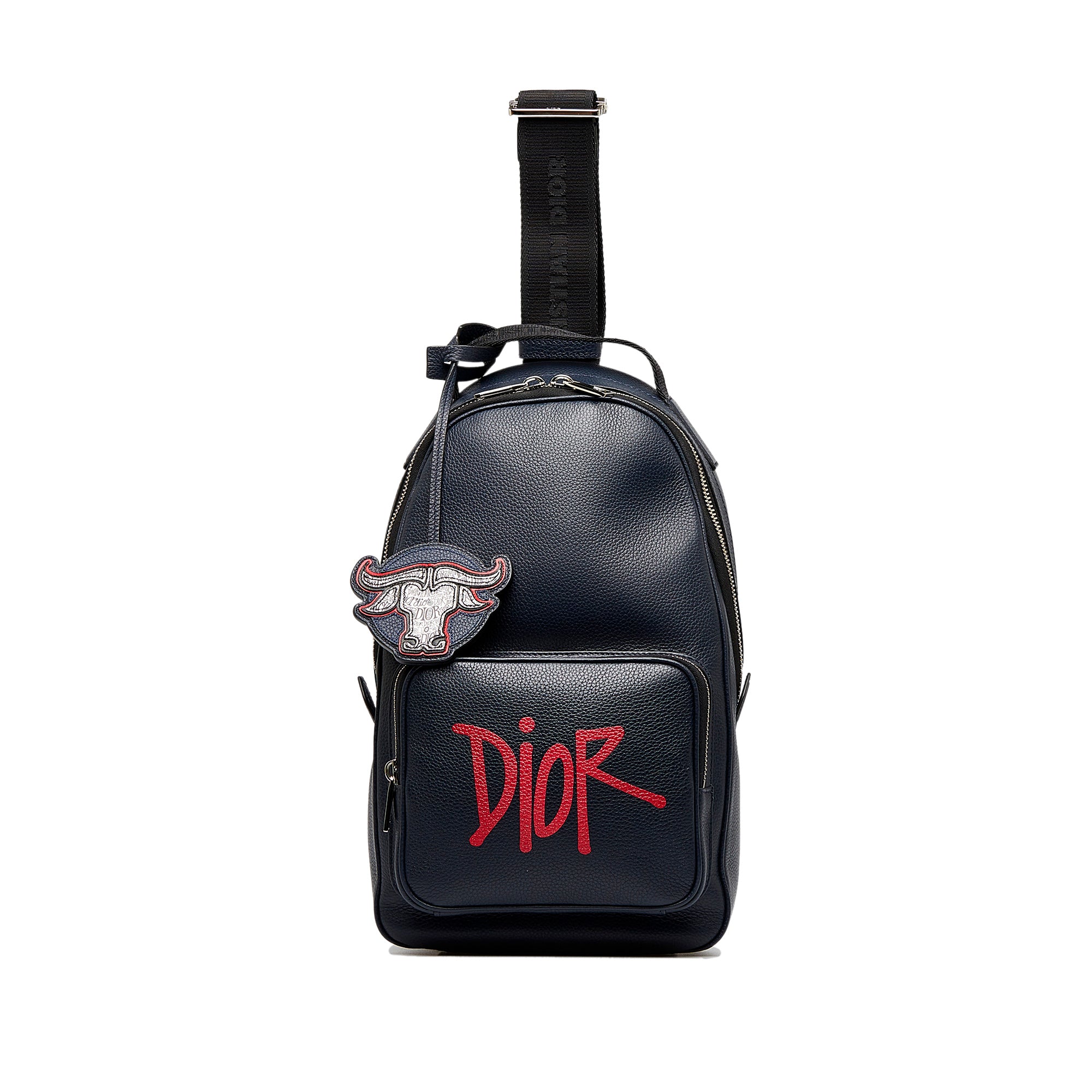 image of Blue Dior x Shawn Stussy Year of the Ox Sling Backpack