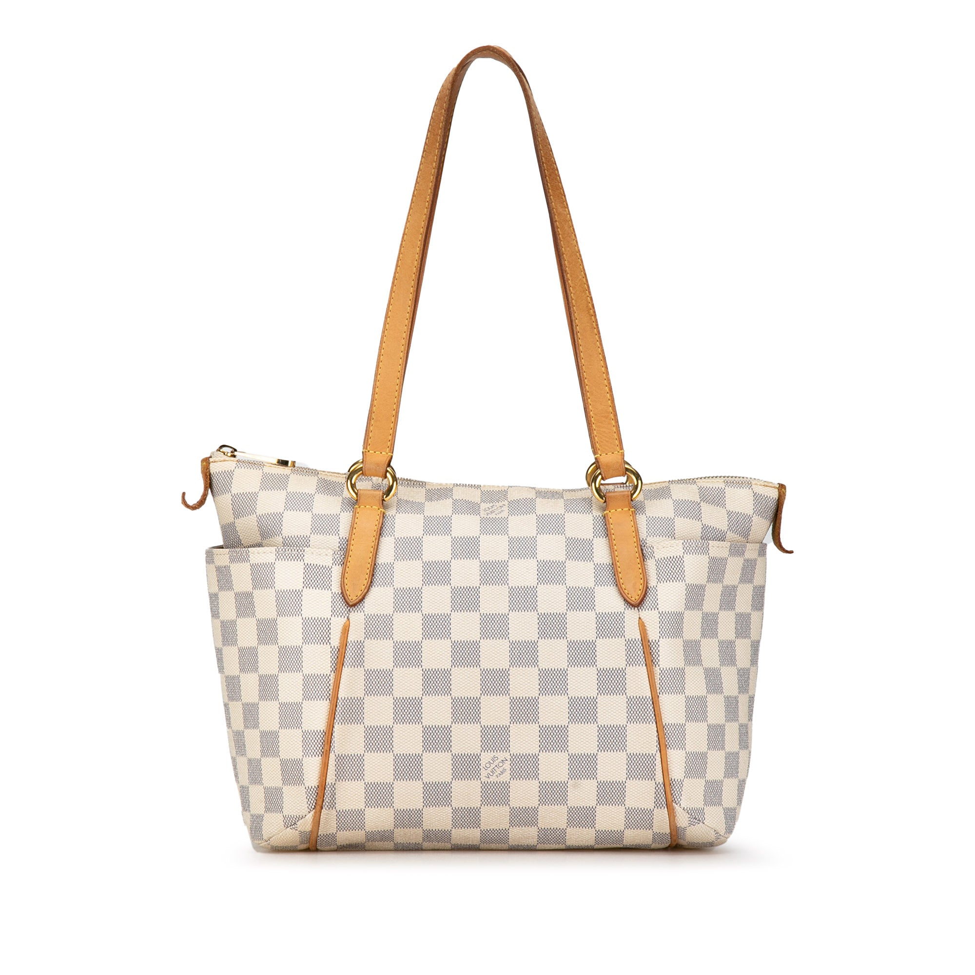 Image of White Louis Vuitton Damier Azur Totally PM Tote Bag