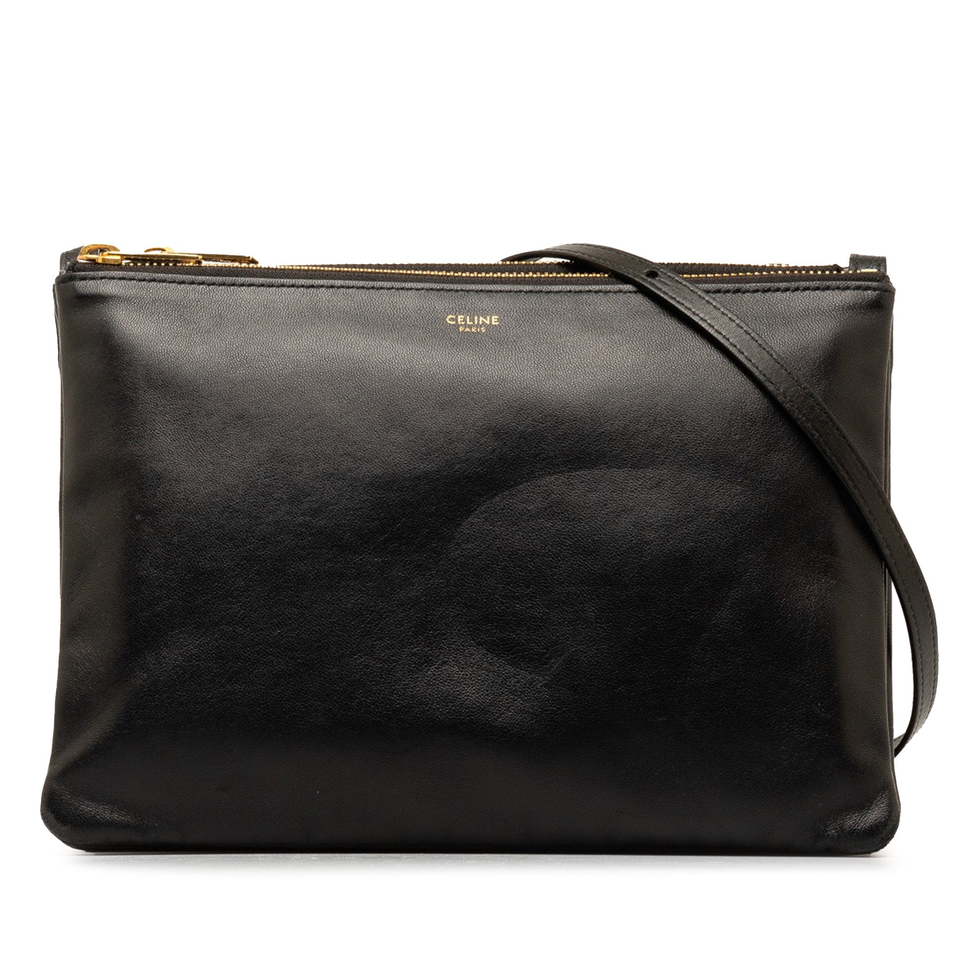 Image of Black Celine Large Trio Crossbody Bag