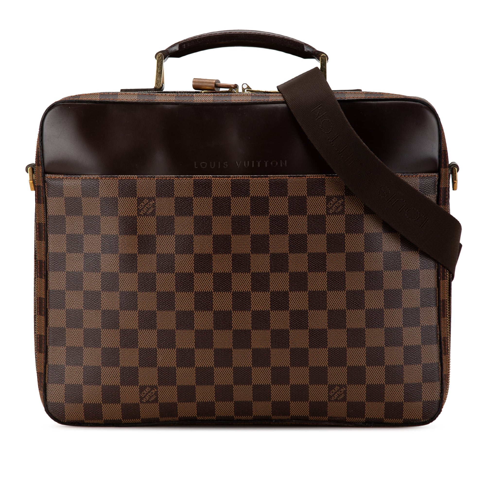 image of Brown Louis Vuitton Damier Ebene Porte Ordinateur Sabana Business Bag