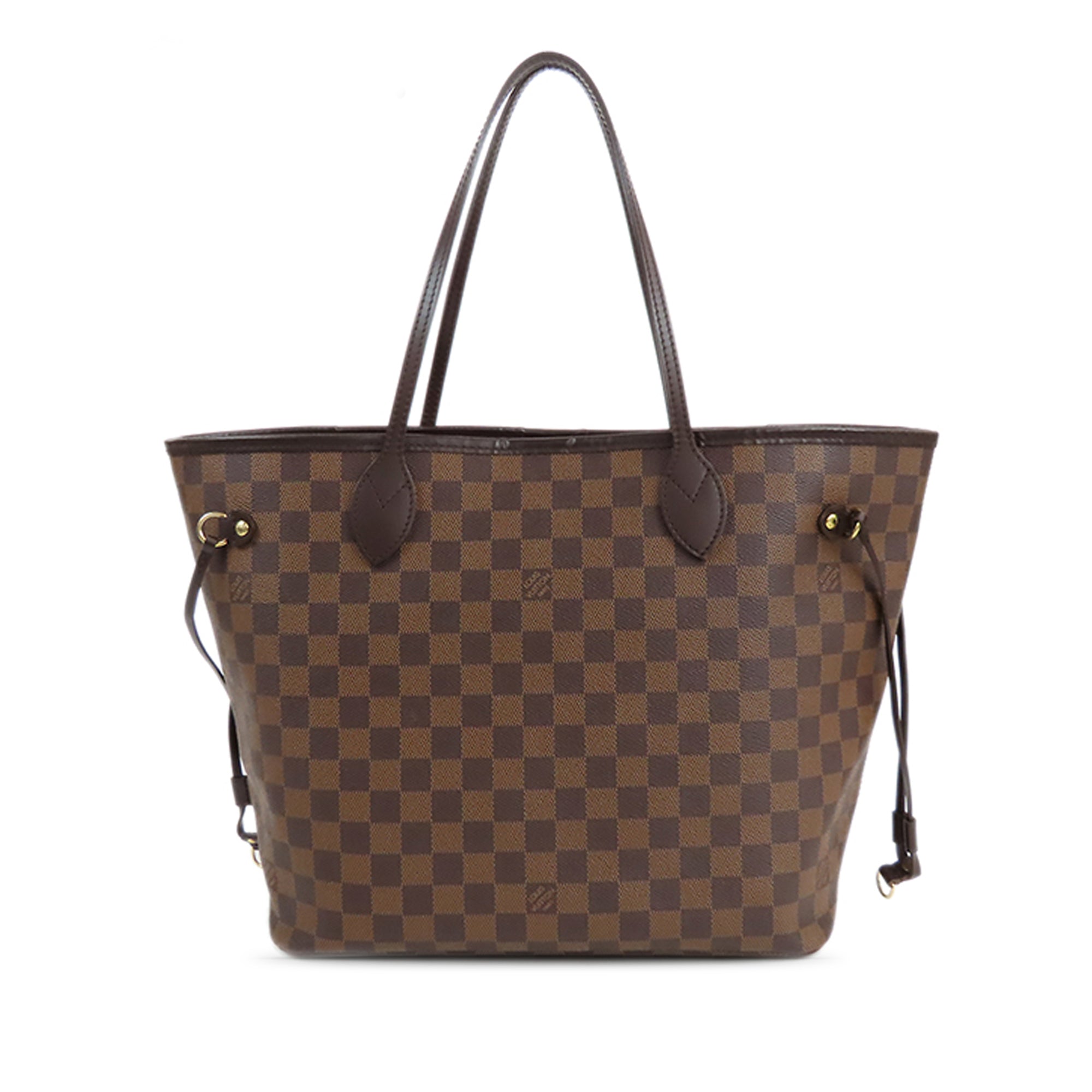 image of Brown Louis Vuitton Damier Ebene Neverfull MM Tote Bag