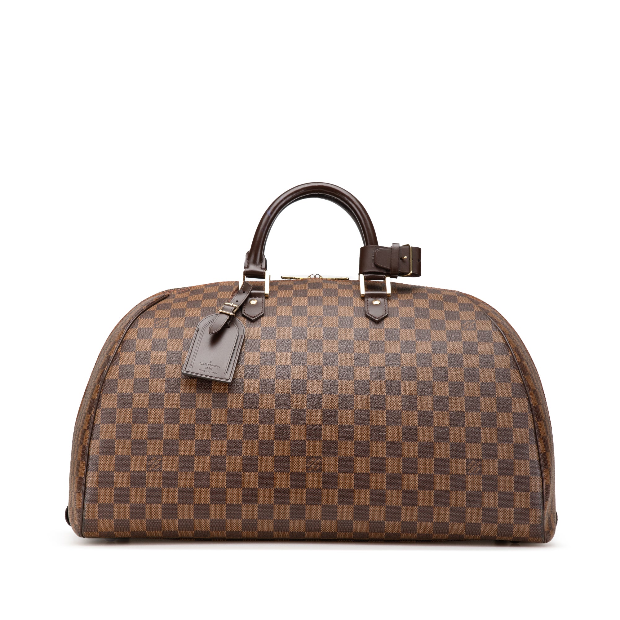 image of Brown Louis Vuitton Damier Ebene Ribera GM Travel Bag