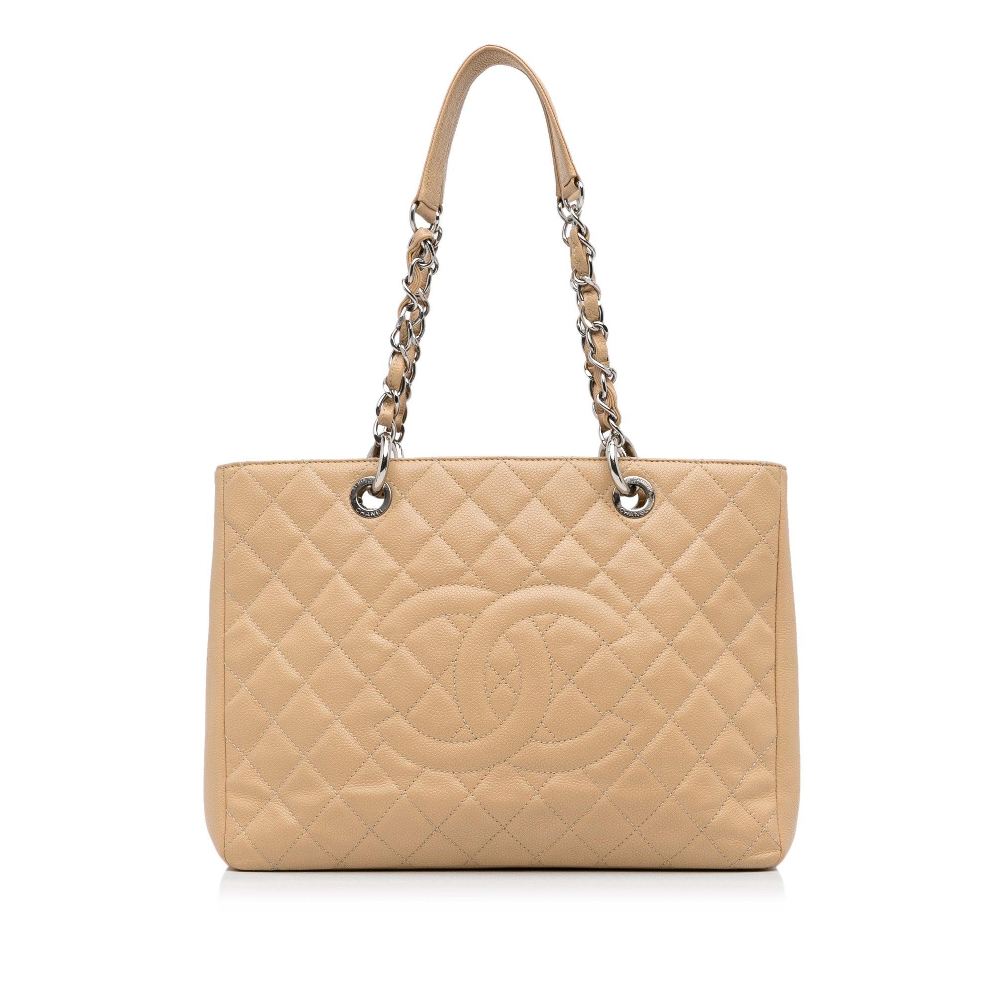 Image of Brown Chanel Caviar Grand Shopping Tote