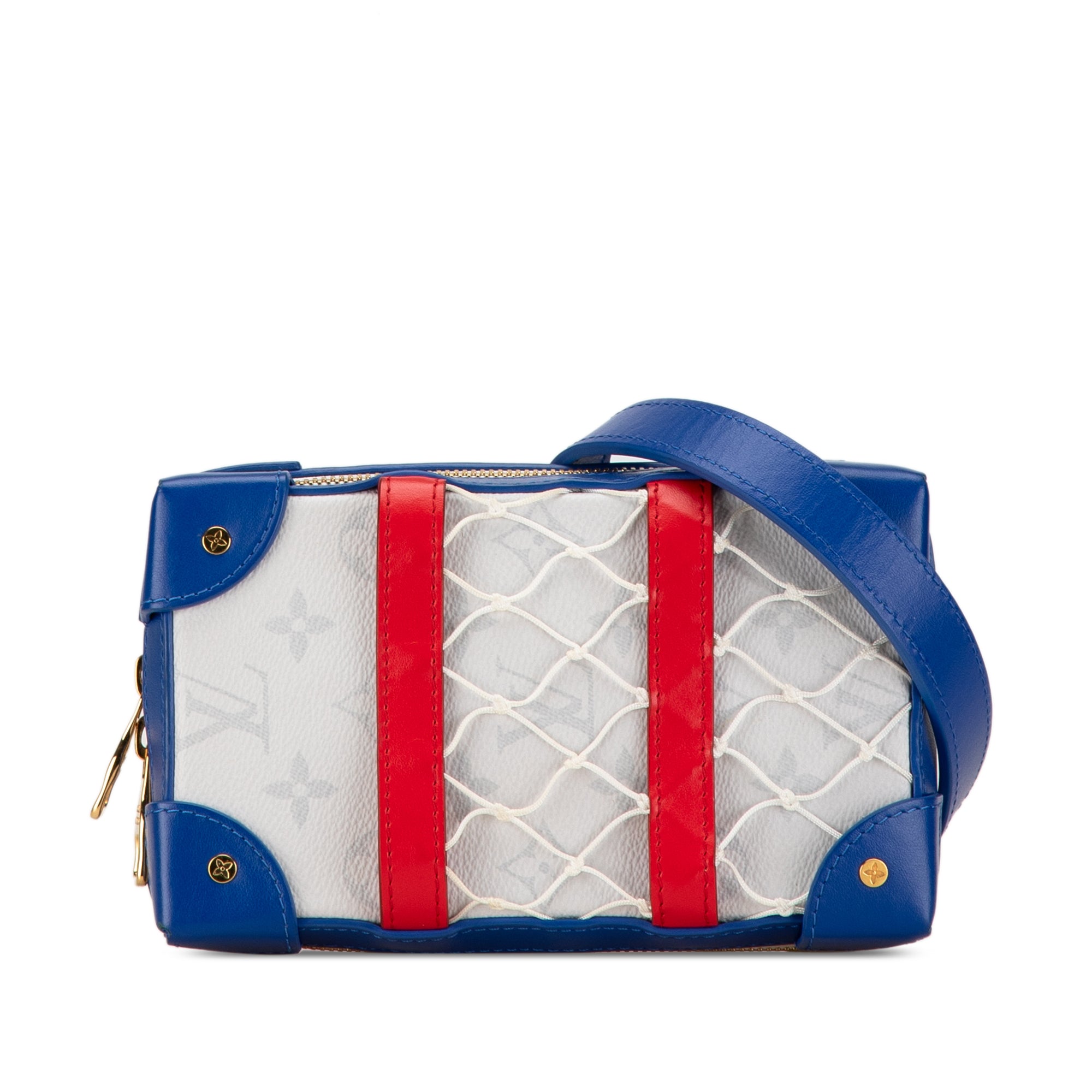 image of White Louis Vuitton NBA Monogram Soft Trunk Phone Bag