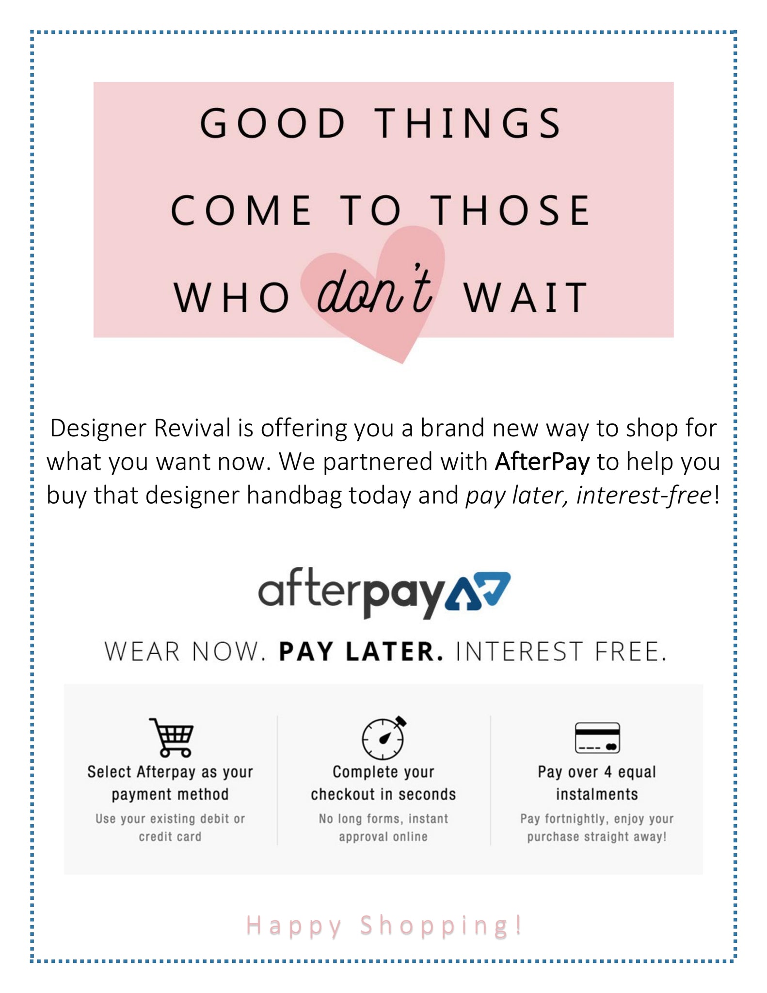 AfterPay – Designer Revival