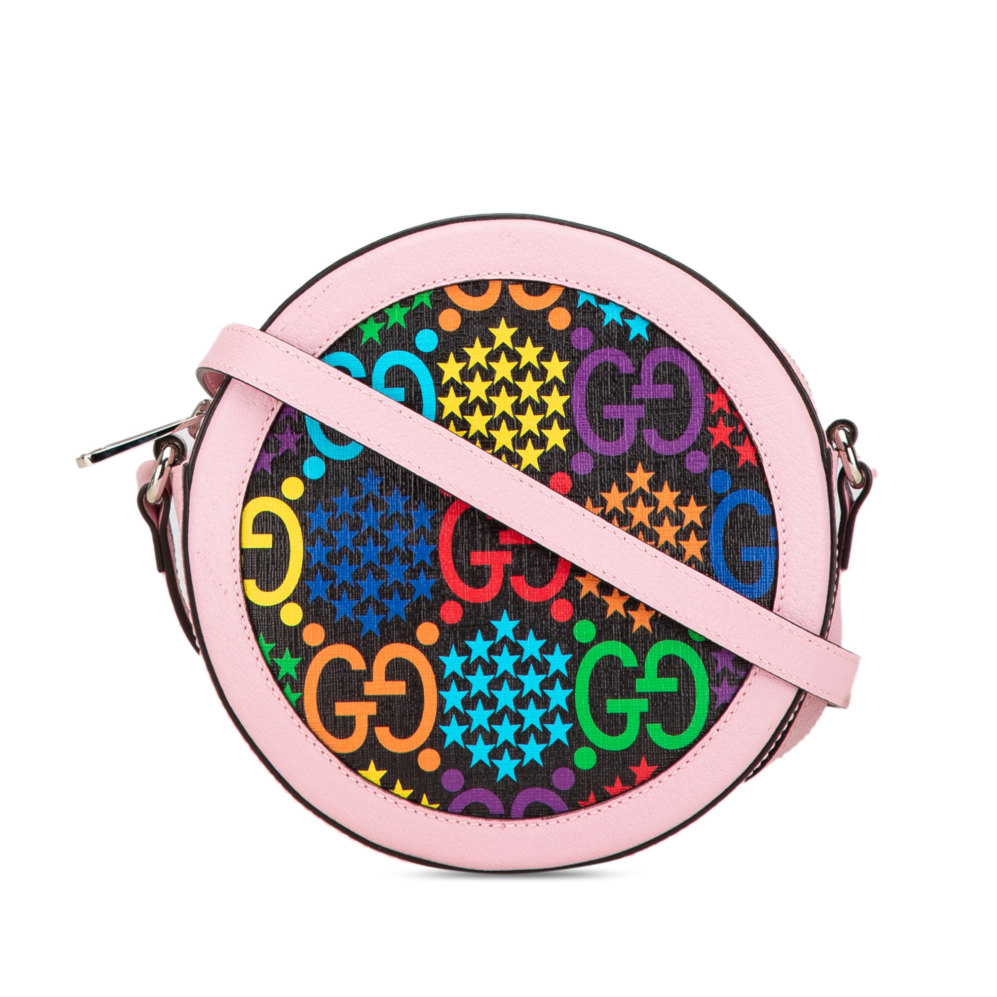 image of Pink Gucci GG Supreme Psychedelic Round Crossbody