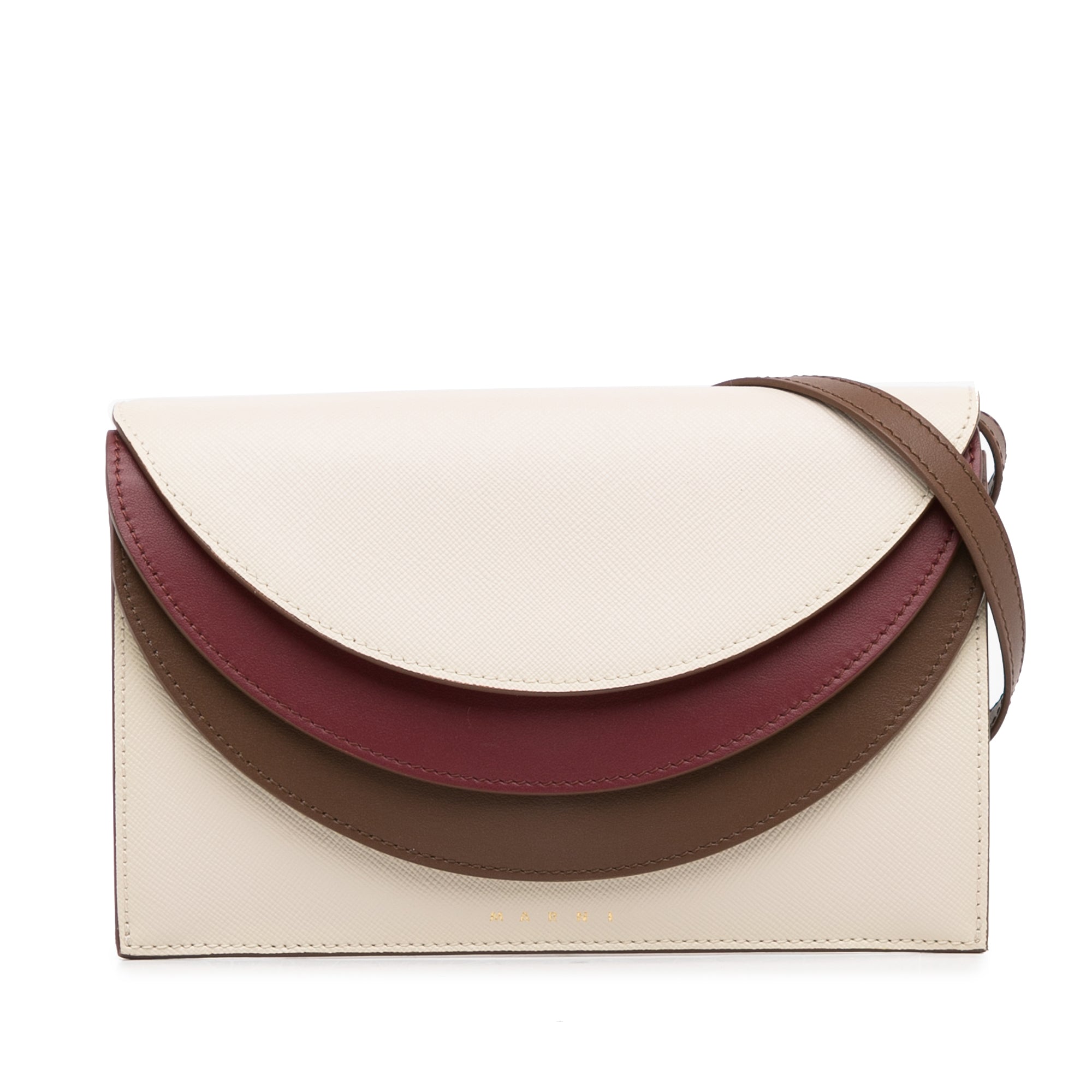 image of White Marni Triple Flap Crossbody