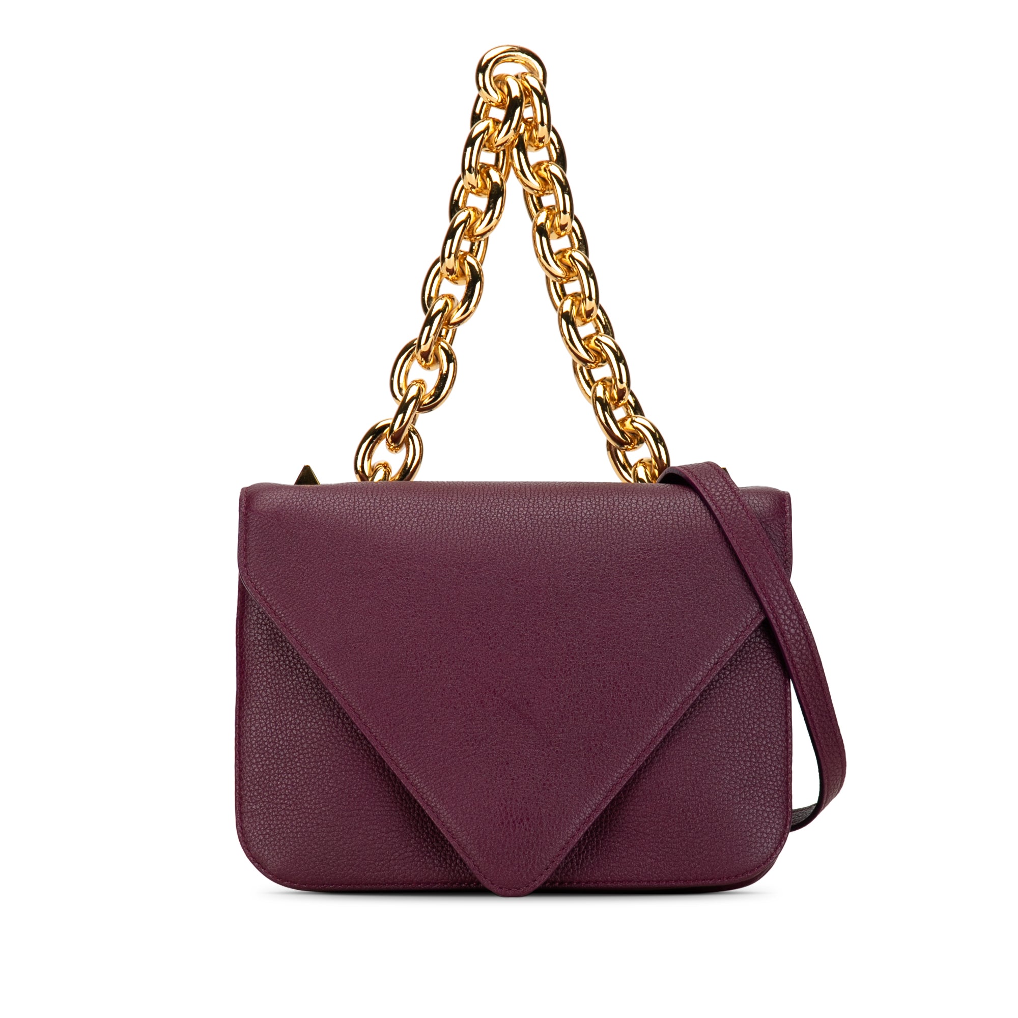 Image of Purple Bottega Veneta Mount Envelope Chain Bag Satchel