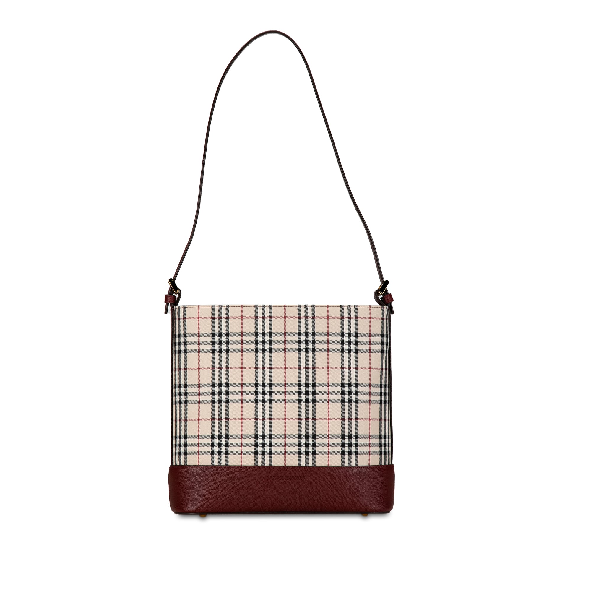 Image of Cream Burberry House Check Shoulder Bag