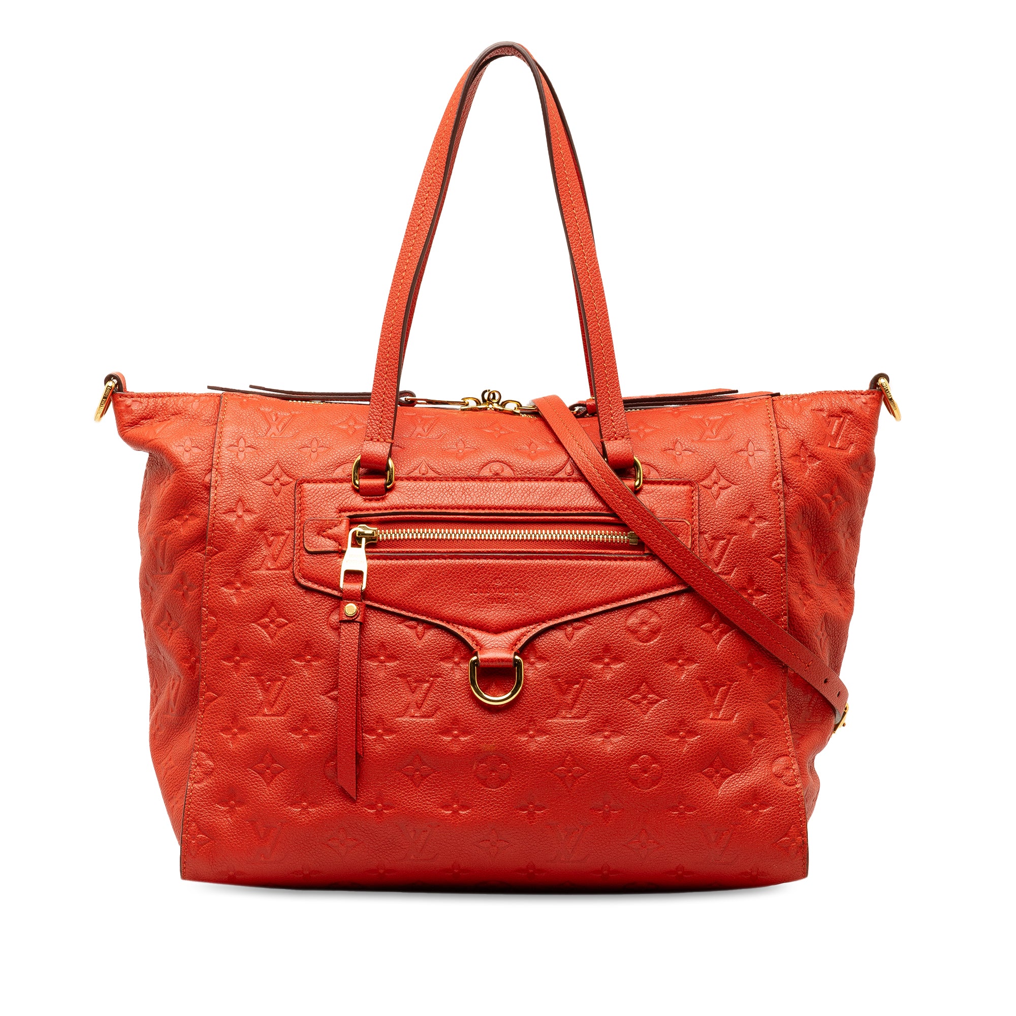 image of Red Louis Vuitton Monogram Empreinte Lumineuse PM Satchel