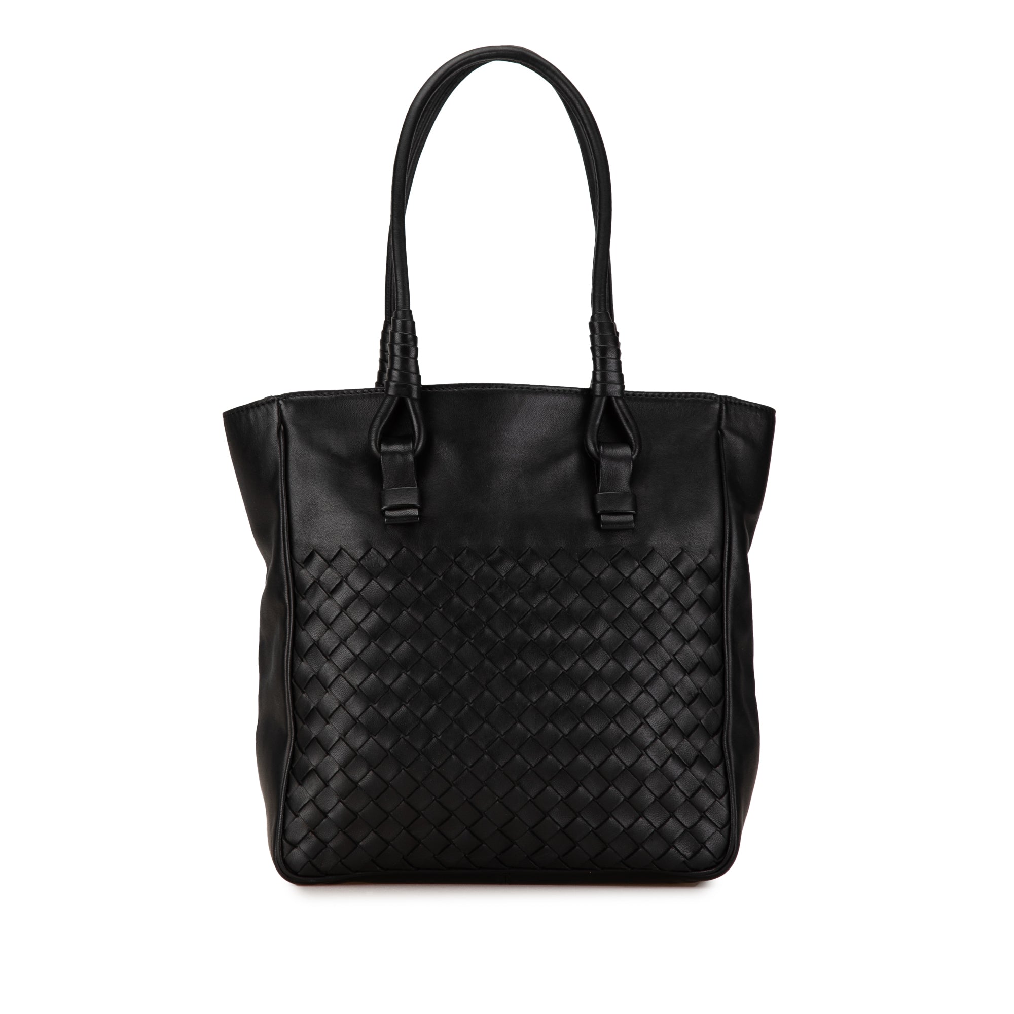 image of Black Bottega Veneta Intrecciato Tote