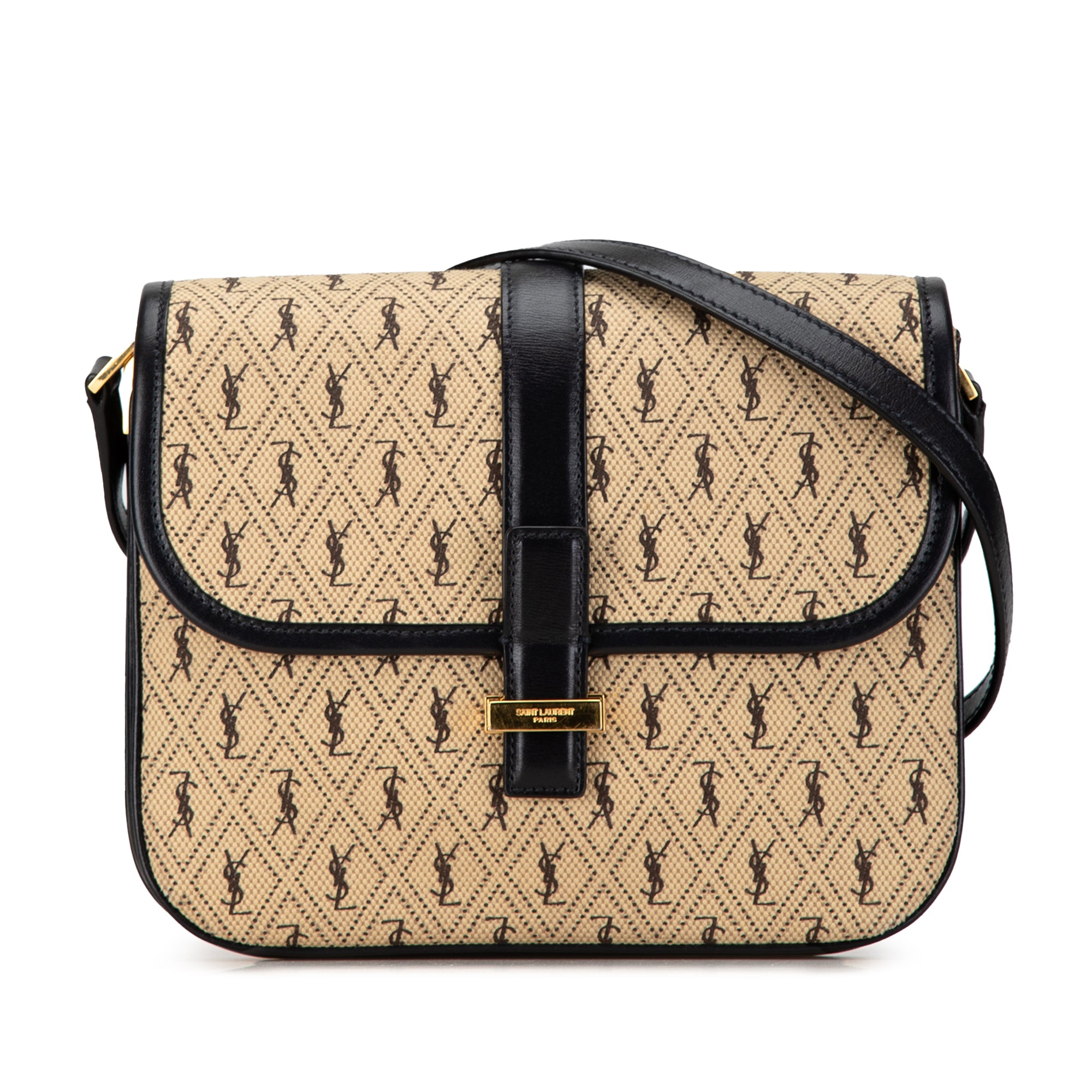 Brown Saint Laurent Small Canvas Le Monogramme Crossbody