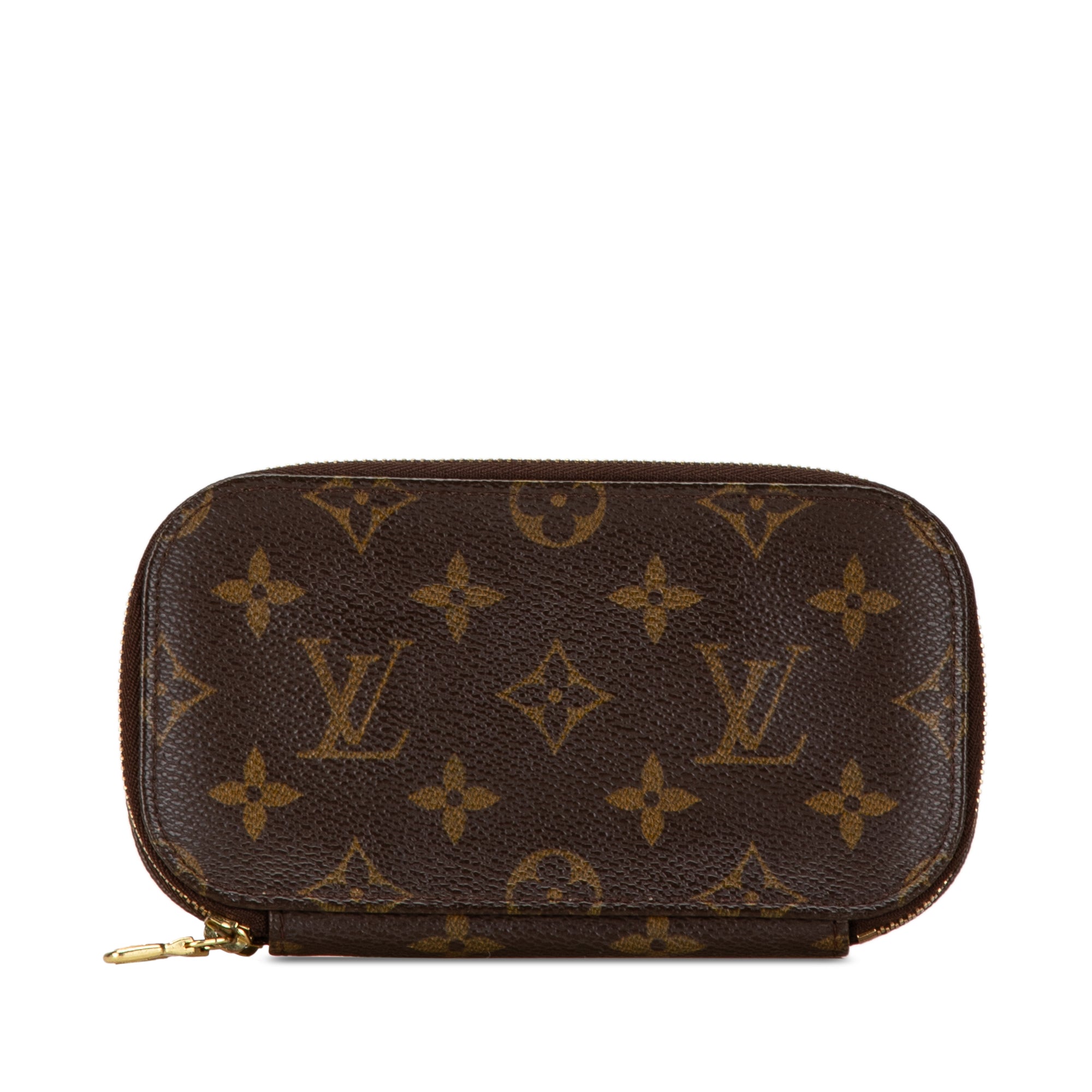 image of Brown Louis Vuitton Monogram Trousse Blush PM Pouch