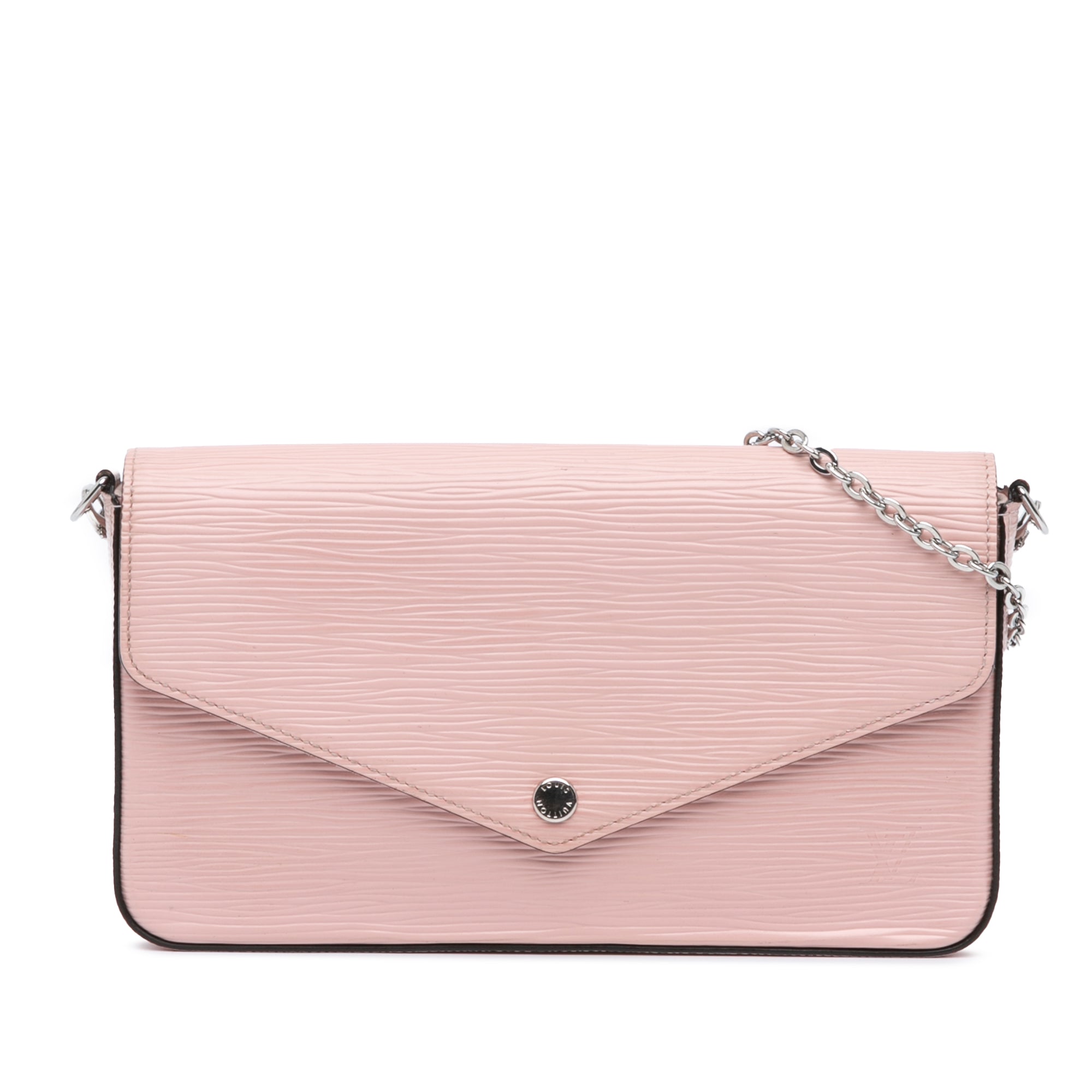 image of Pink Louis Vuitton Epi Pochette Felicie Crossbody Bag