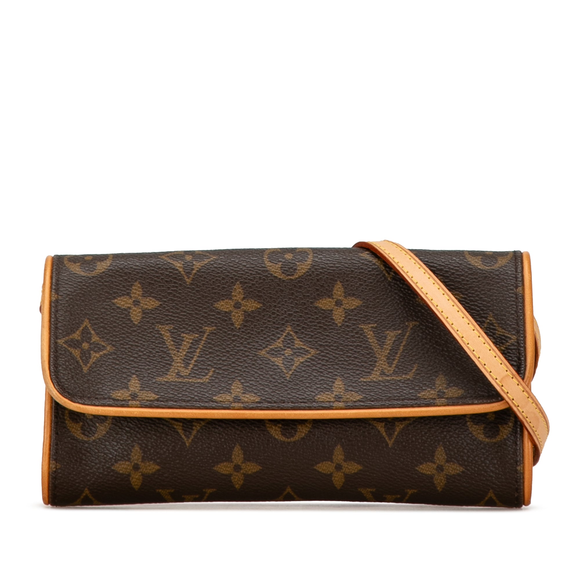 image of Brown Louis Vuitton Monogram Pochette Twin PM Crossbody Bag